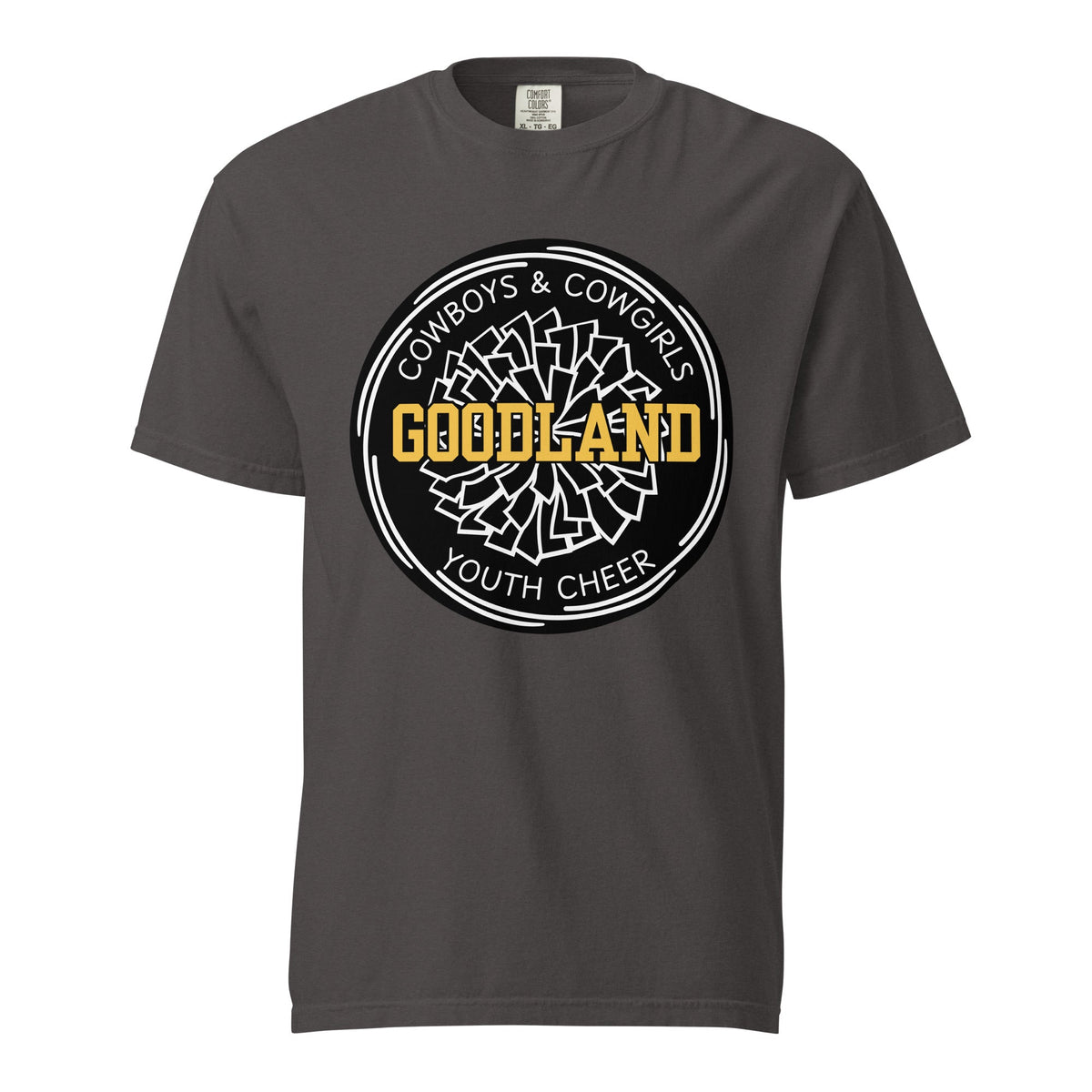 Signature | Comfort Colors T-Shirt | Goodland Youth Cheer | Badge Logo
