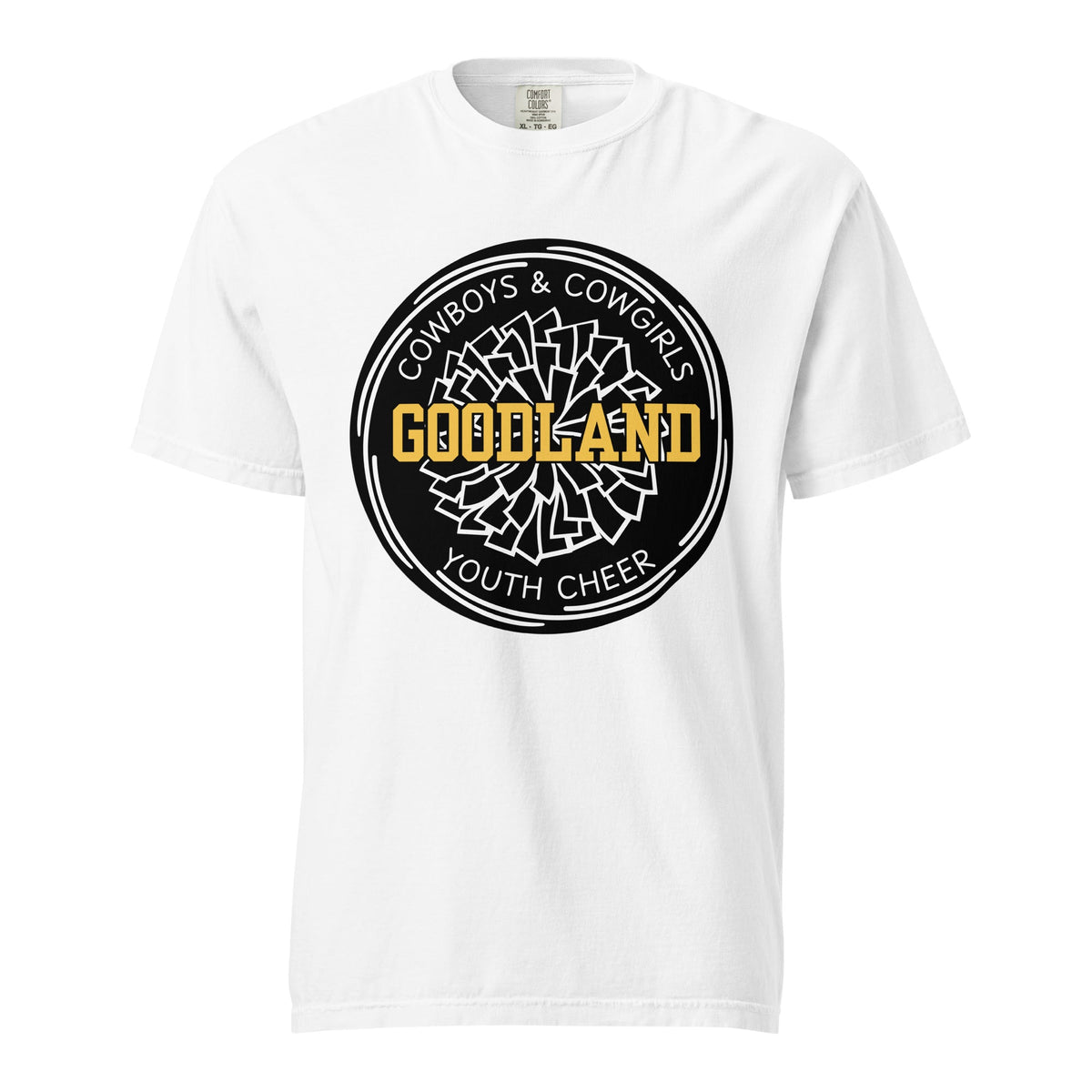 Signature | Comfort Colors T-Shirt | Goodland Youth Cheer | Badge Logo