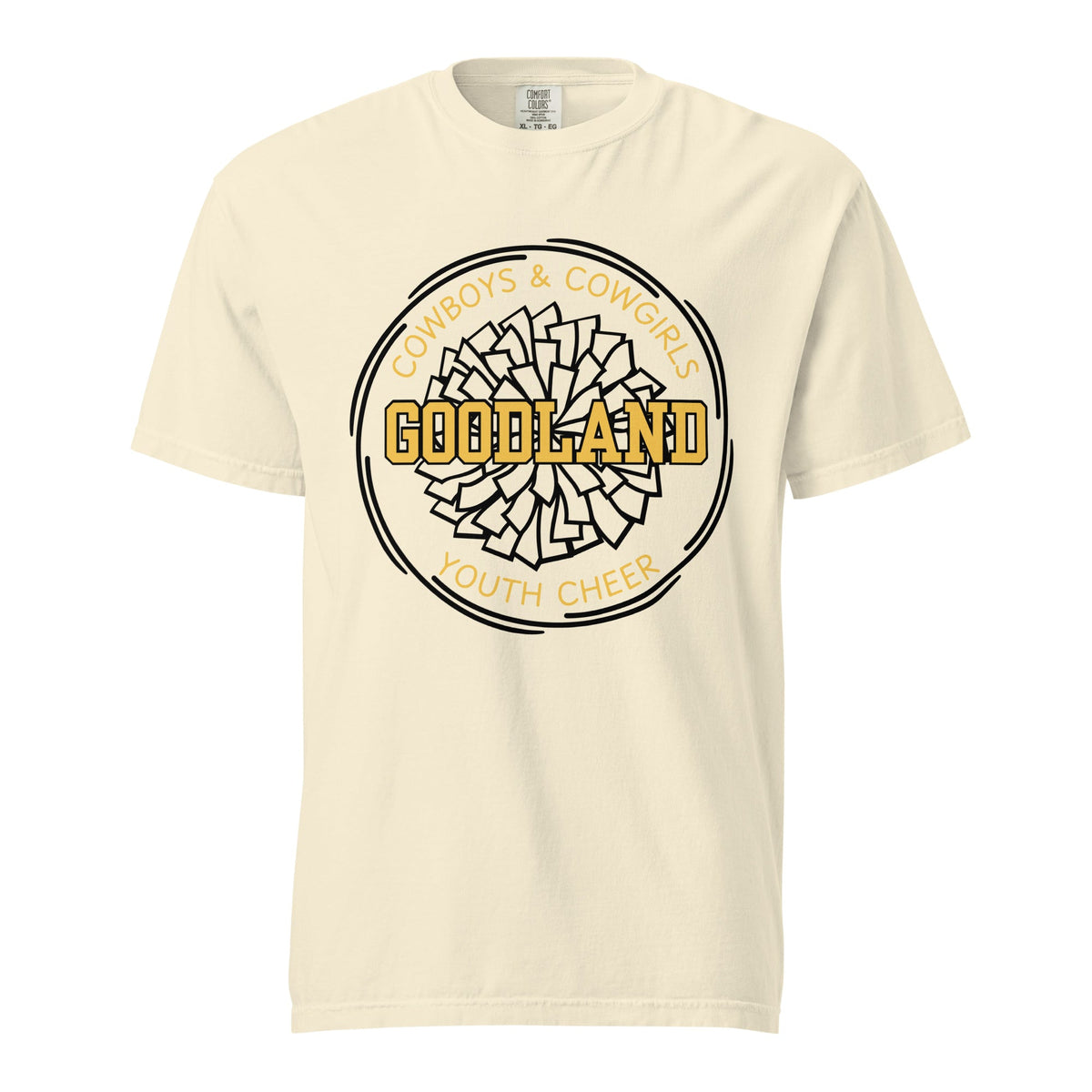 Signature | Comfort Colors T-Shirt | Goodland Youth Cheer | Crest Logo