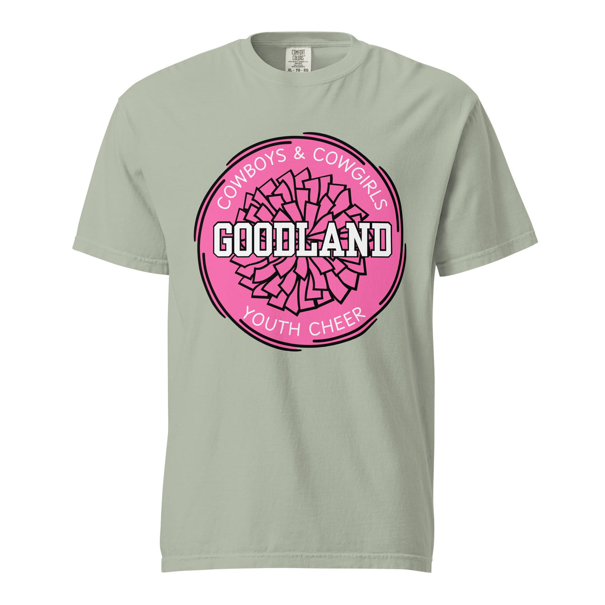 Signature | Comfort Colors T-Shirt | Goodland Youth Cheer | Vanguard Logo