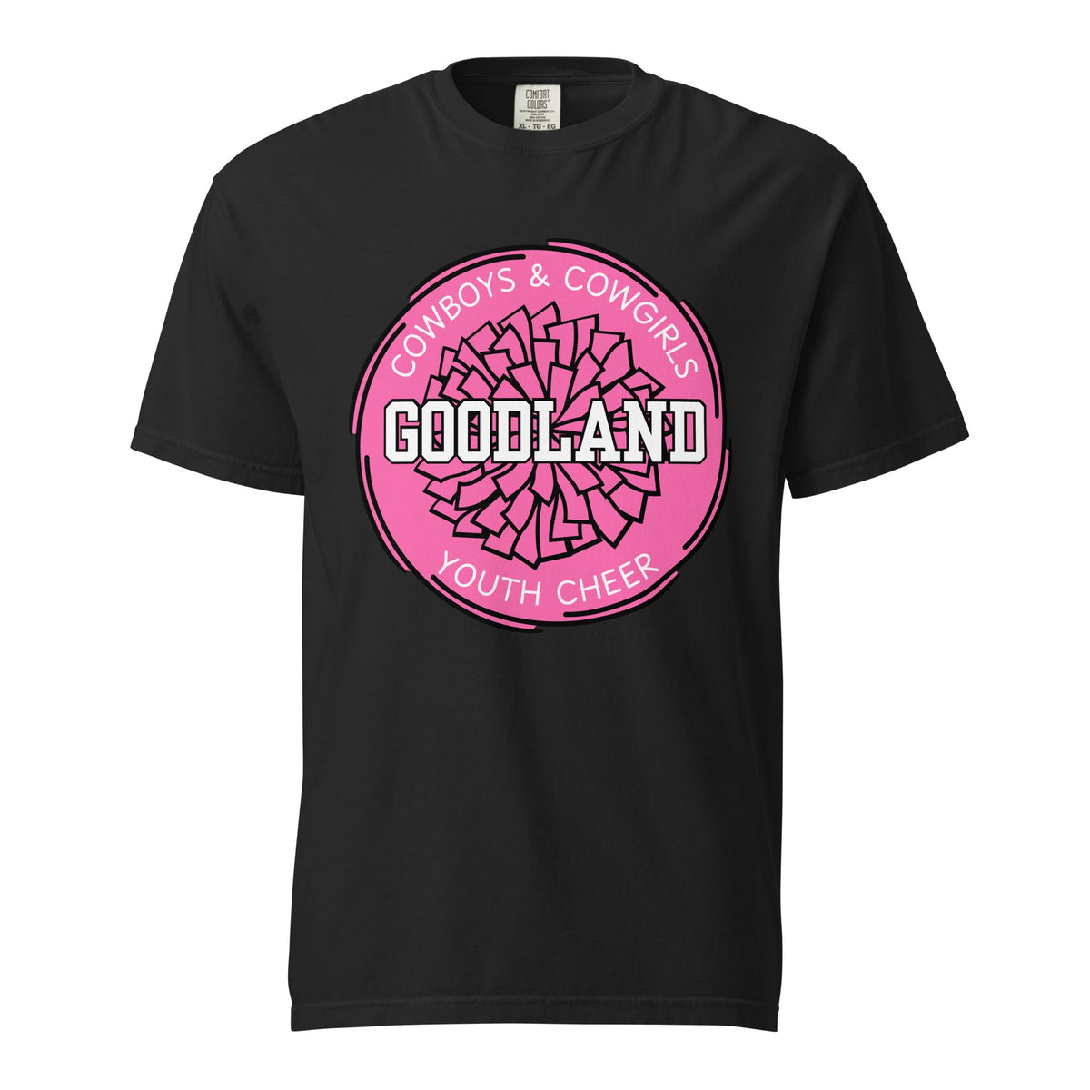 Signature | Comfort Colors T-Shirt | Goodland Youth Cheer | Vanguard Logo