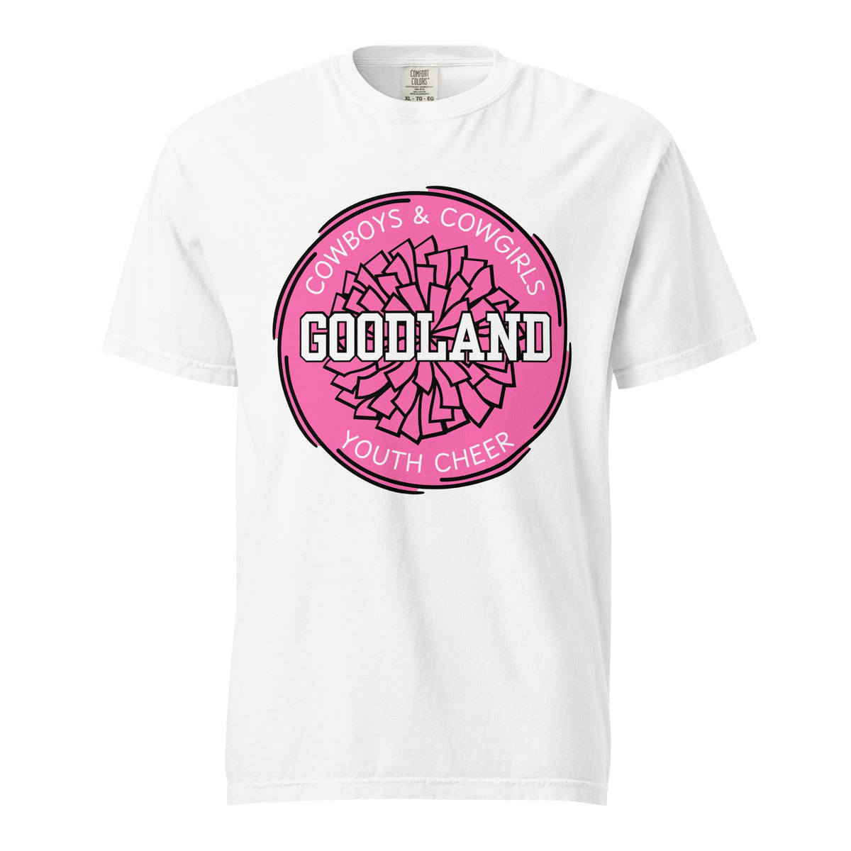 Signature | Comfort Colors T-Shirt | Goodland Youth Cheer | Vanguard Logo