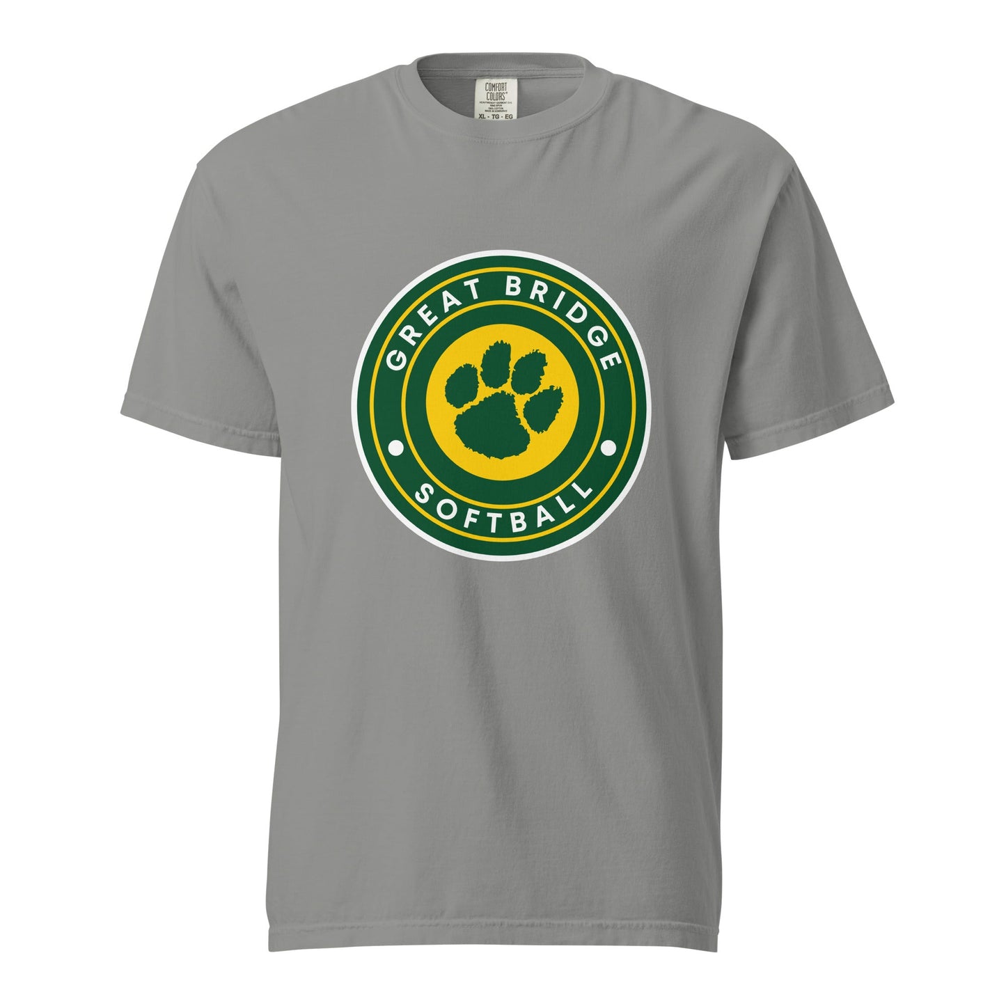 Signature | Comfort Colors T-Shirt | Great Bridge Softball Booster | Badge Logo