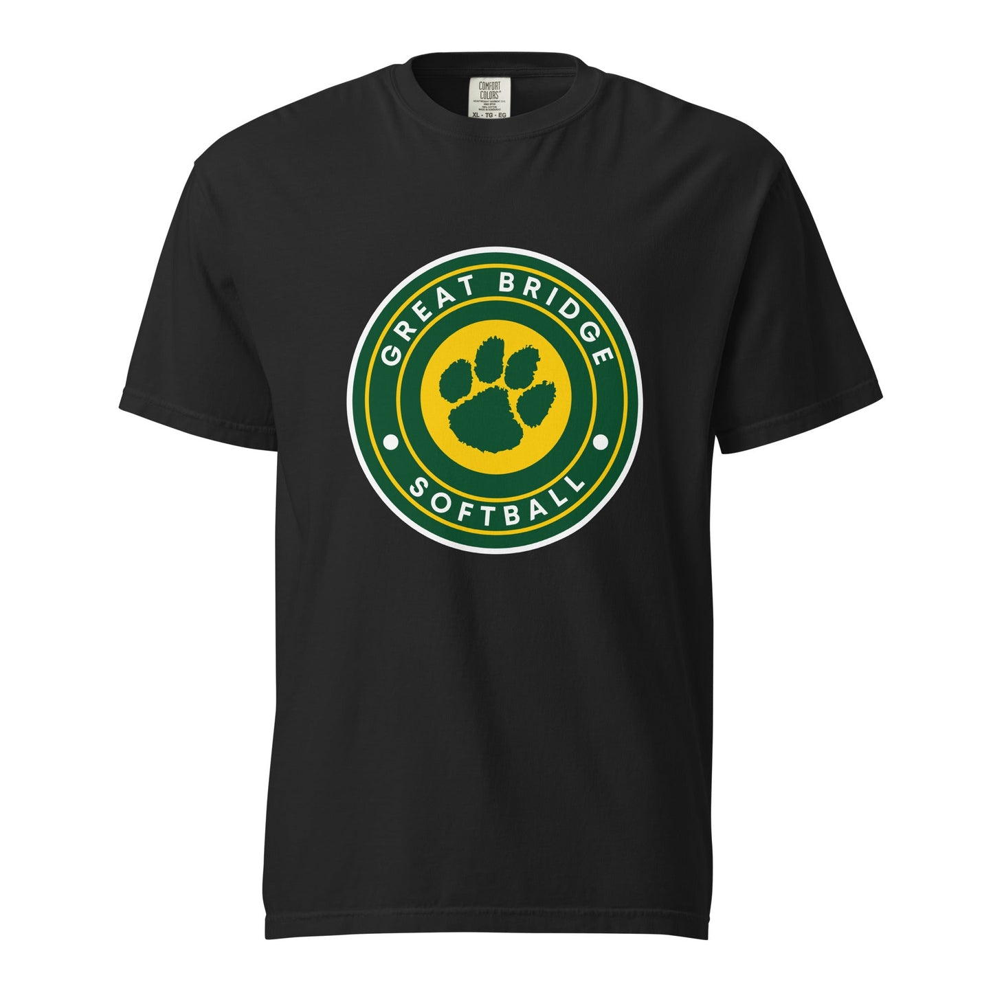 Signature | Comfort Colors T-Shirt | Great Bridge Softball Booster | Badge Logo