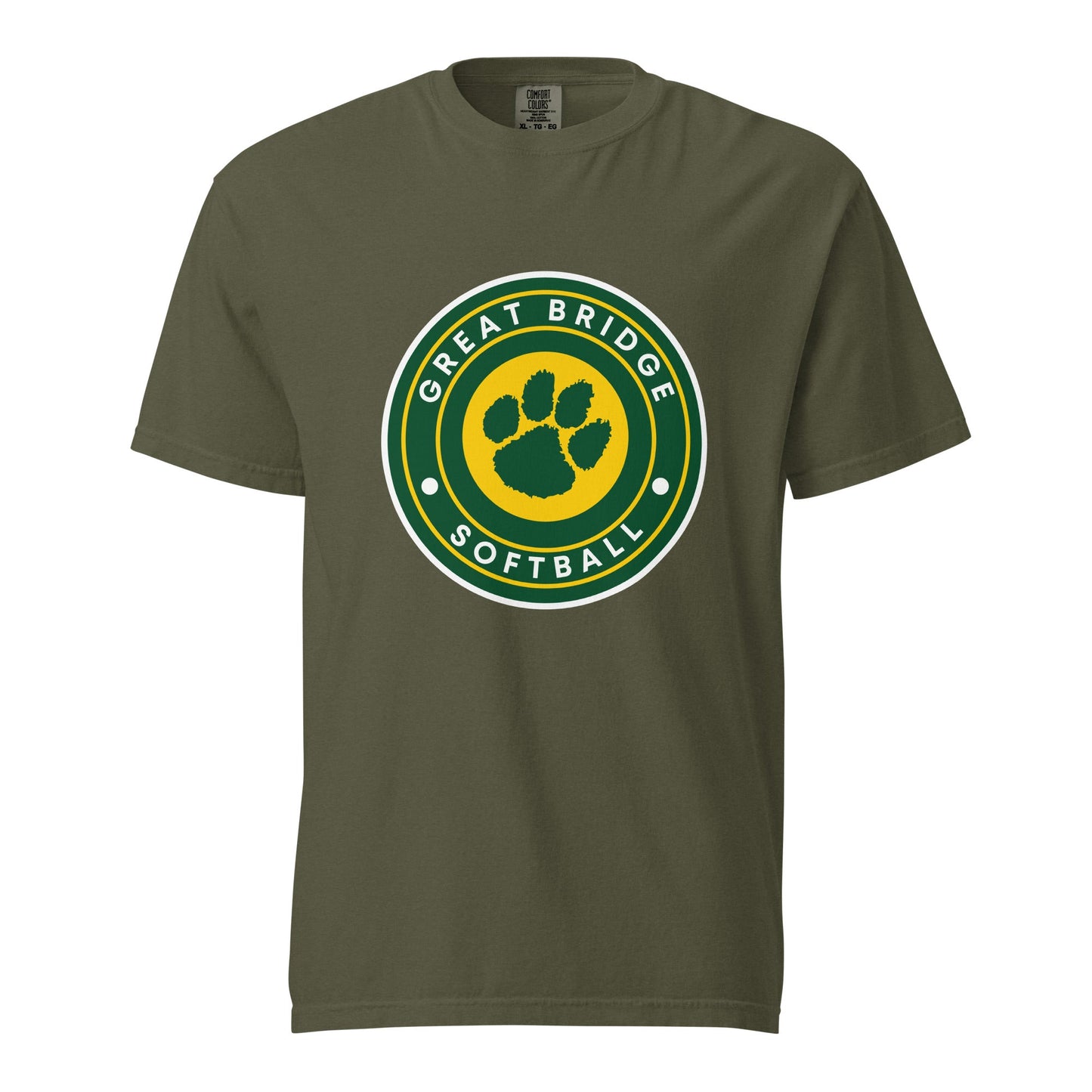 Signature | Comfort Colors T-Shirt | Great Bridge Softball Booster | Badge Logo