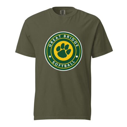 Signature | Comfort Colors T-Shirt | Great Bridge Softball Booster | Badge Logo