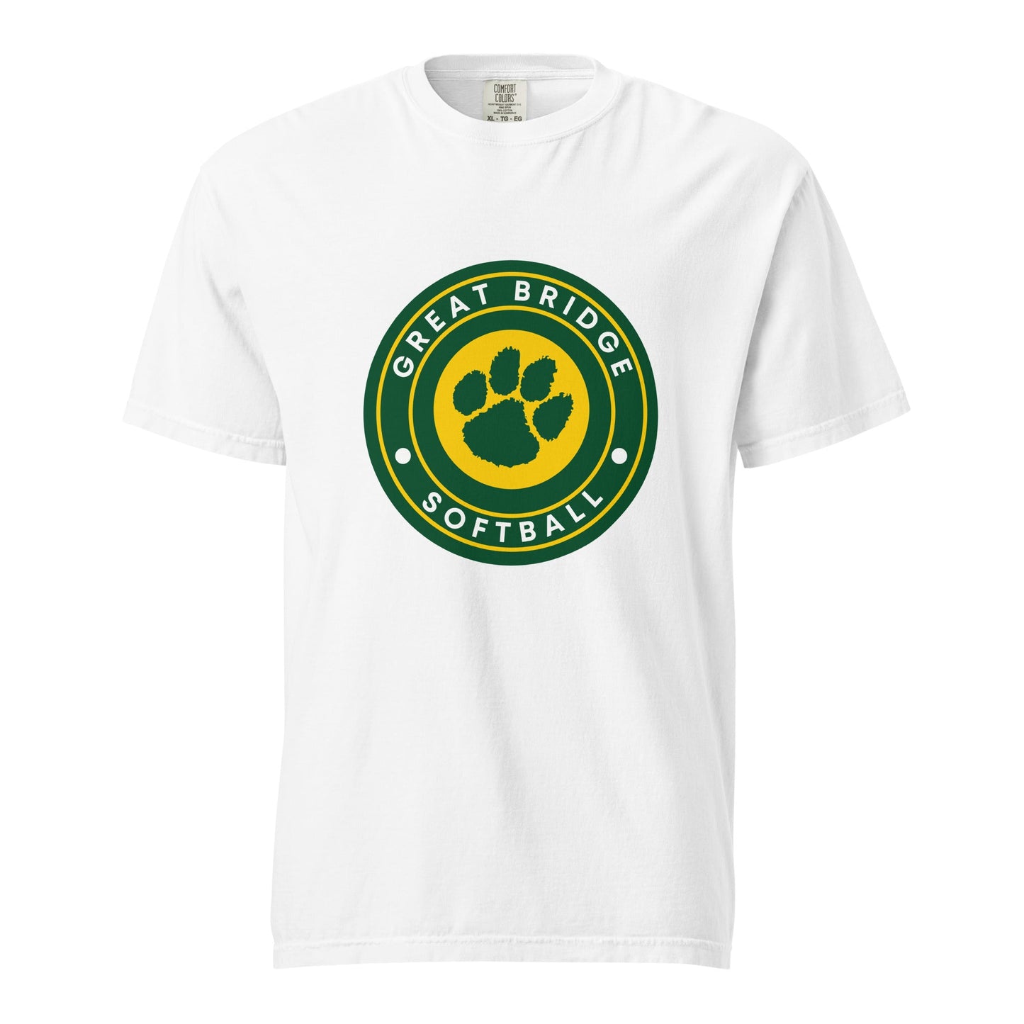 Signature | Comfort Colors T-Shirt | Great Bridge Softball Booster | Badge Logo