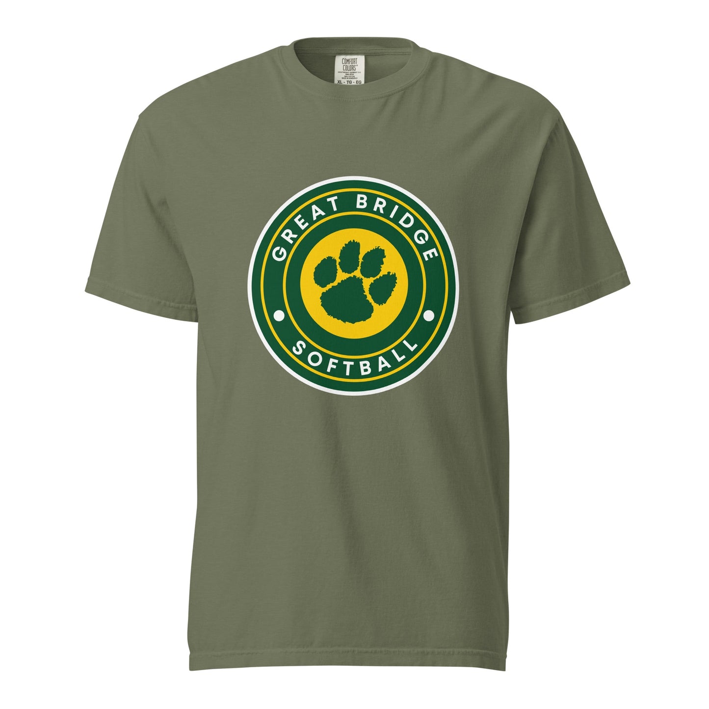Signature | Comfort Colors T-Shirt | Great Bridge Softball Booster | Badge Logo