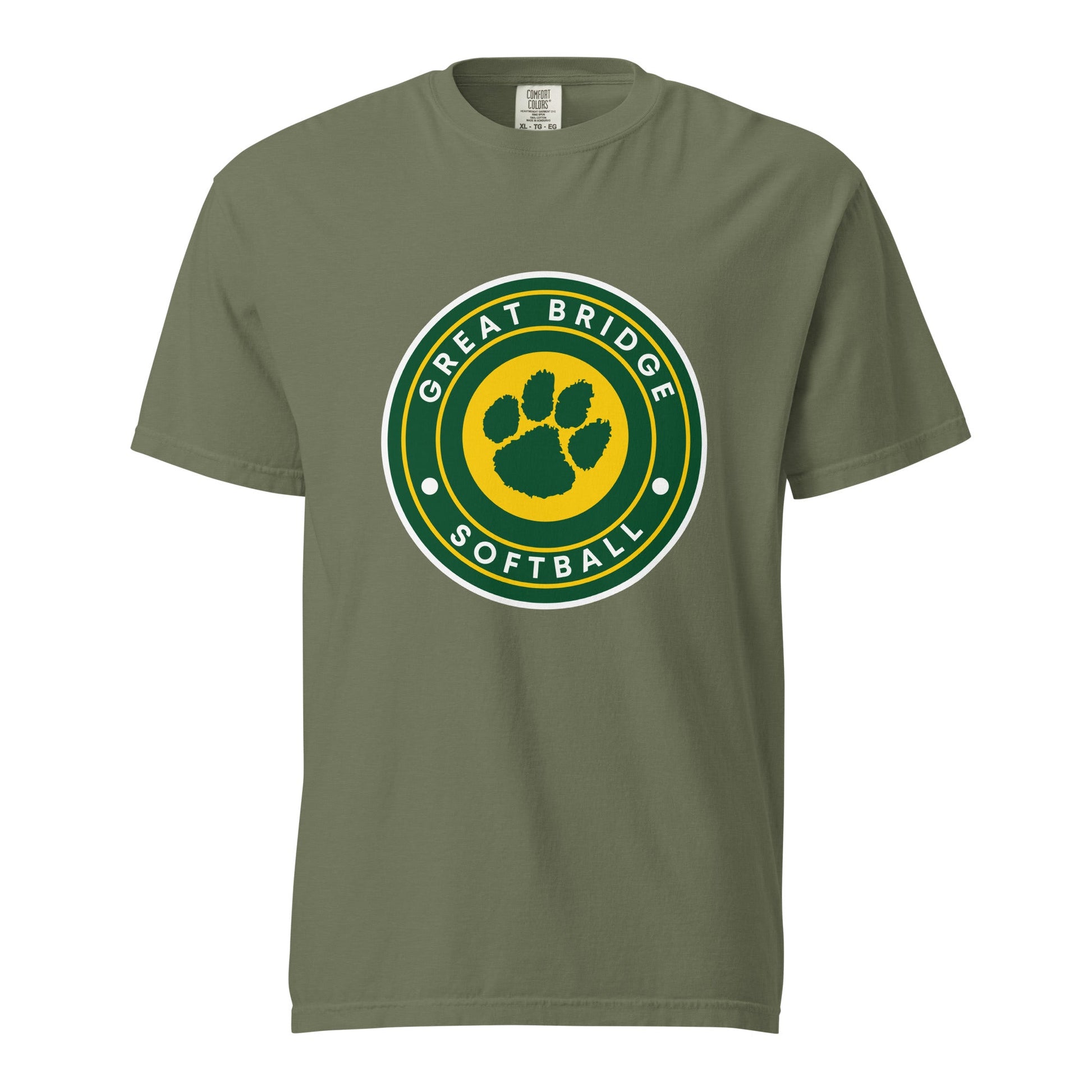 Signature | Comfort Colors T-Shirt | Great Bridge Softball Booster | Badge Logo