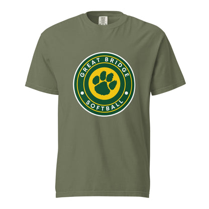 Signature | Comfort Colors T-Shirt | Great Bridge Softball Booster | Badge Logo