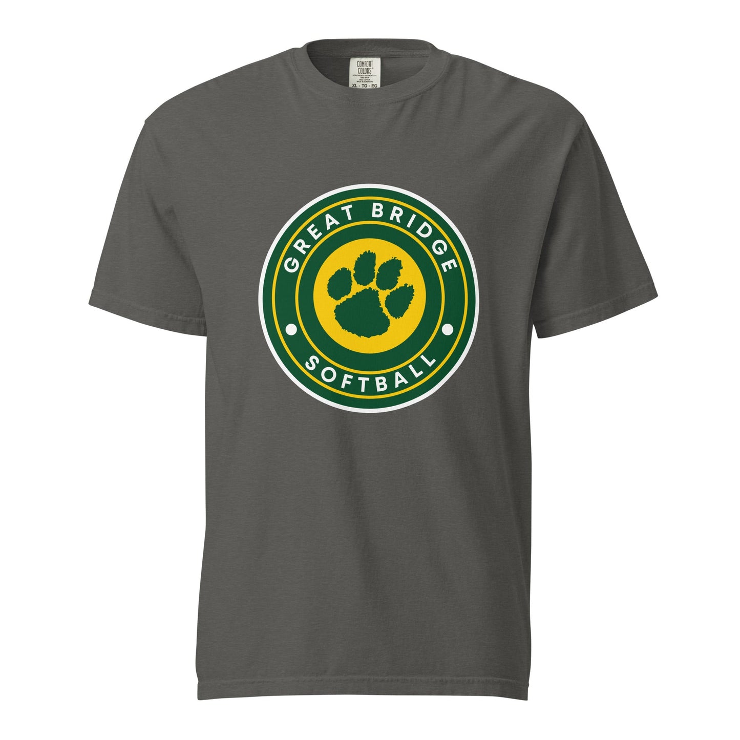 Signature | Comfort Colors T-Shirt | Great Bridge Softball Booster | Badge Logo