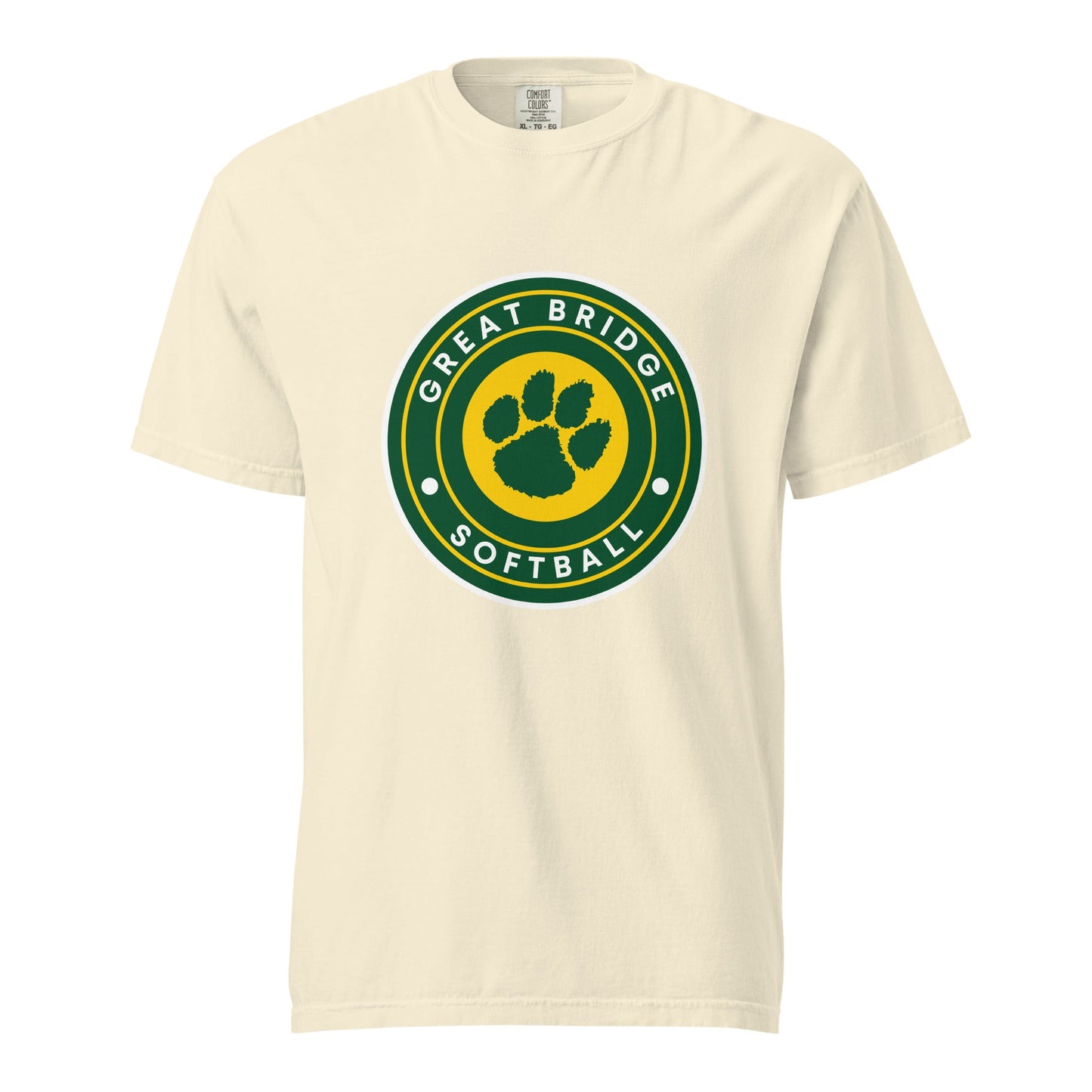 Signature | Comfort Colors T-Shirt | Great Bridge Softball Booster | Badge Logo