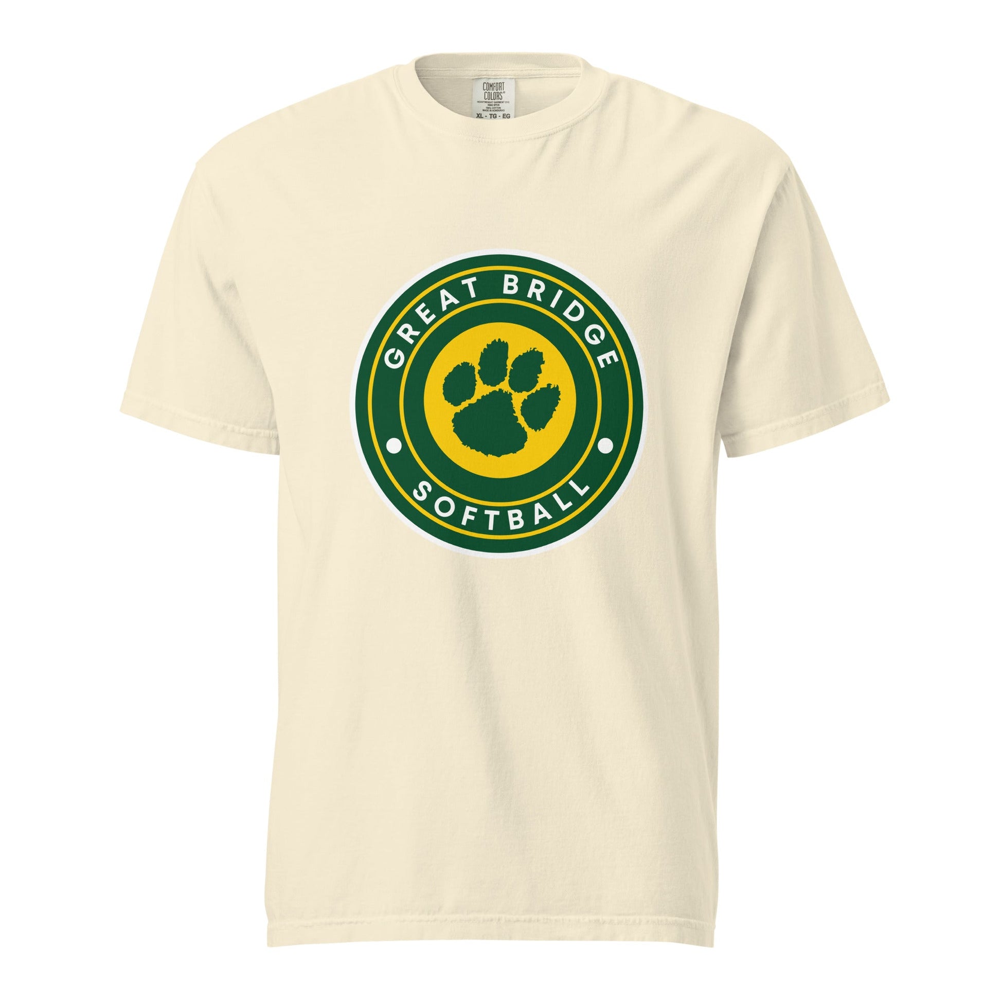 Signature | Comfort Colors T-Shirt | Great Bridge Softball Booster | Badge Logo