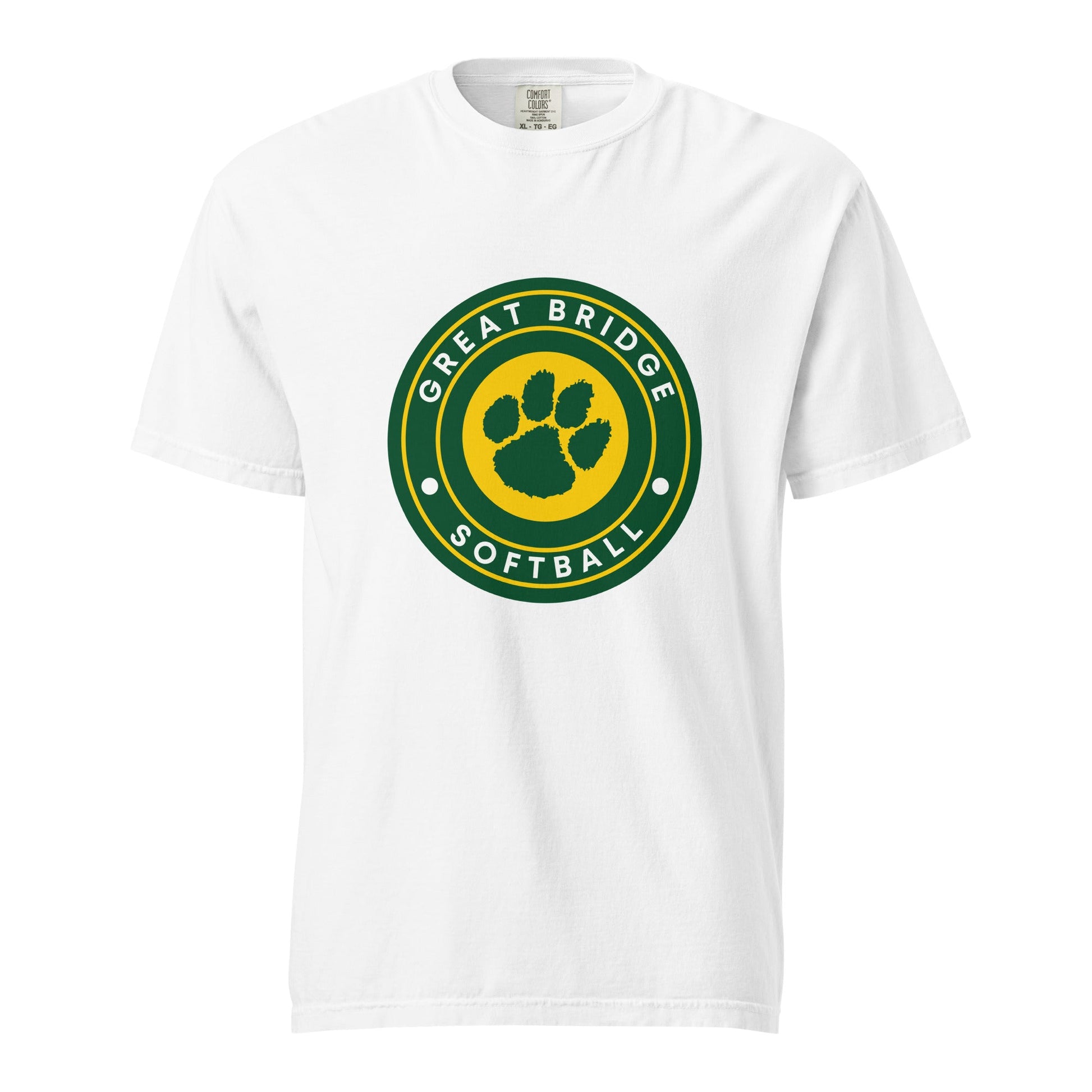 Signature | Comfort Colors T-Shirt | Great Bridge Softball Booster | Badge Logo