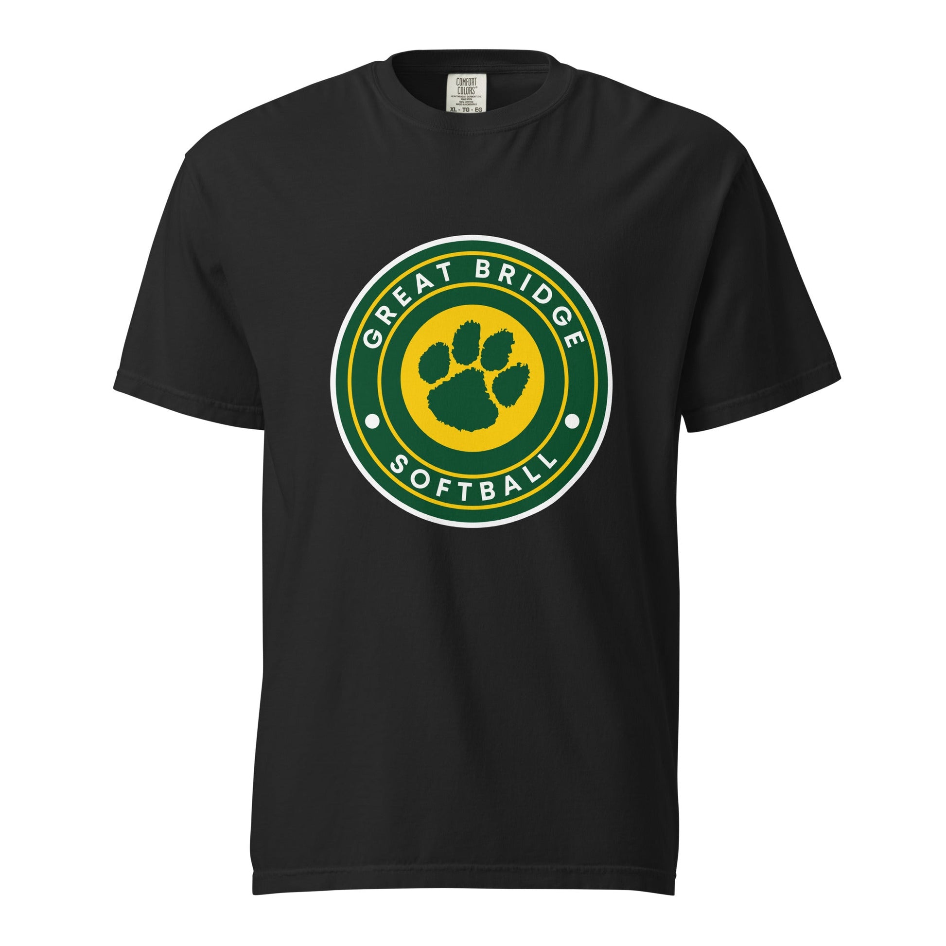 Signature | Comfort Colors T-Shirt | Great Bridge Softball Booster | Badge Logo