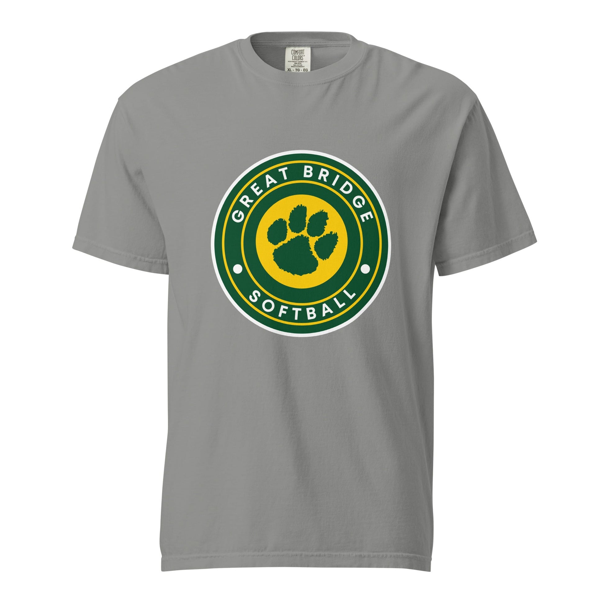 Signature | Comfort Colors T-Shirt | Great Bridge Softball Booster | Badge Logo