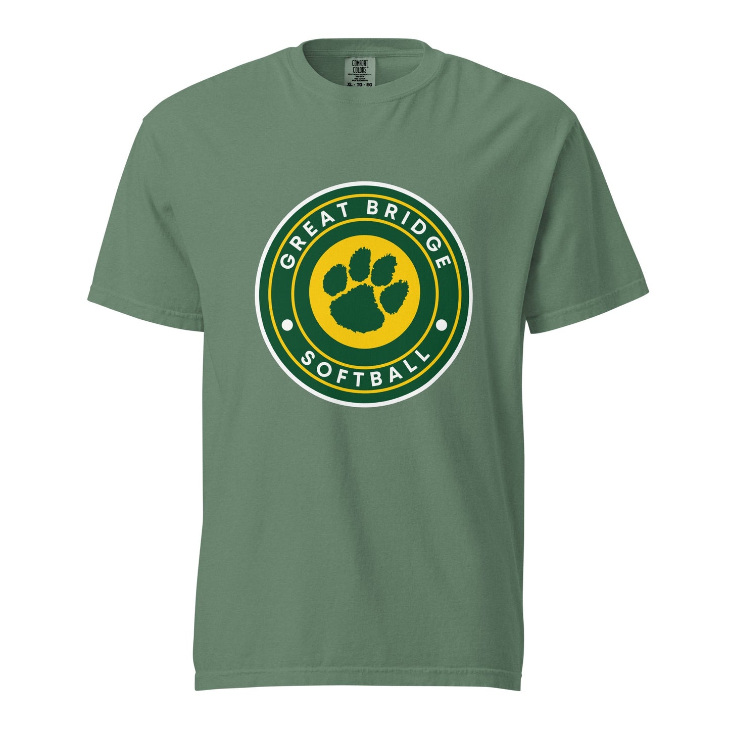 Signature | Comfort Colors T-Shirt | Great Bridge Softball Booster | Badge Logo
