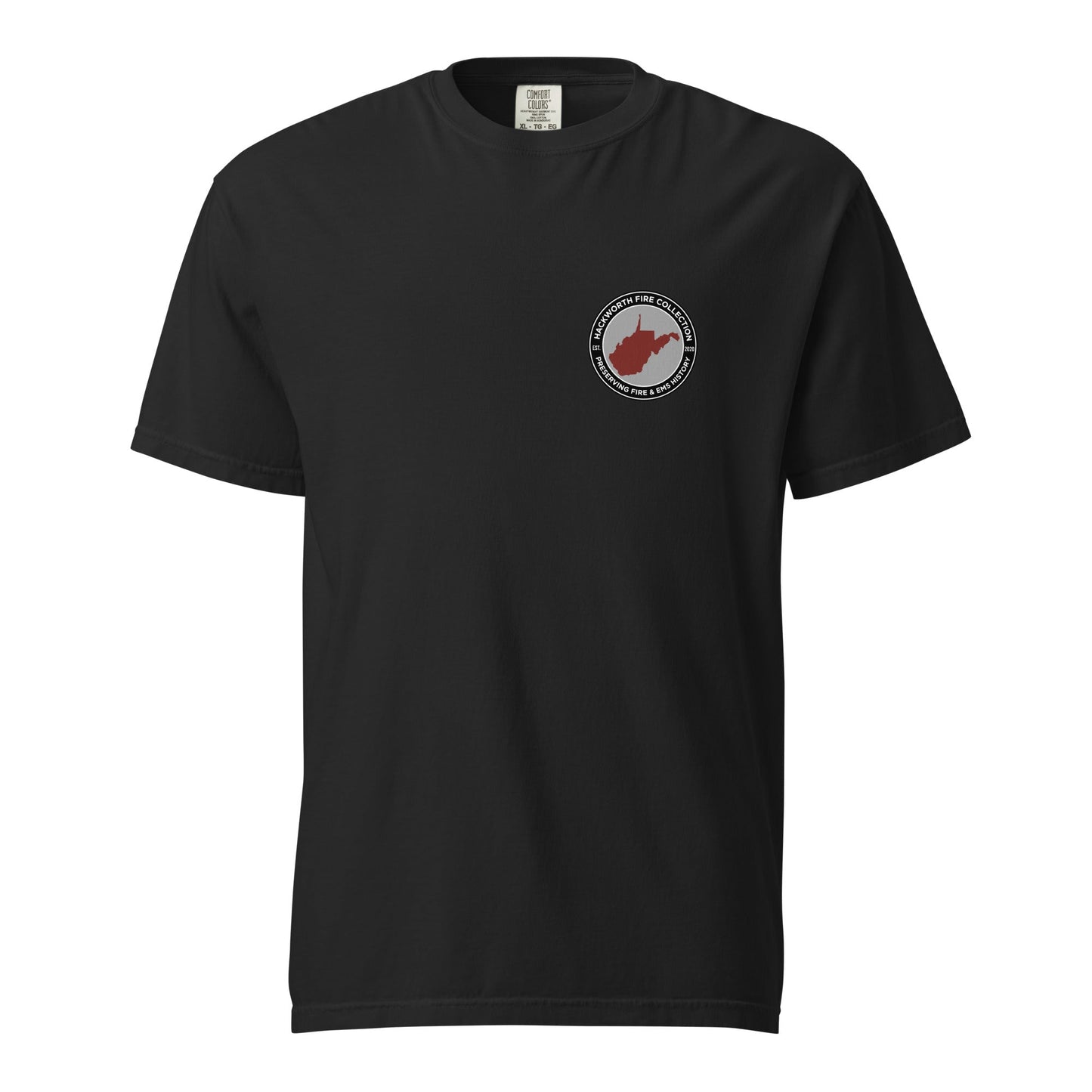 Signature | Comfort Colors T-Shirt | Hackworth Fire Collection | Badge Logo
