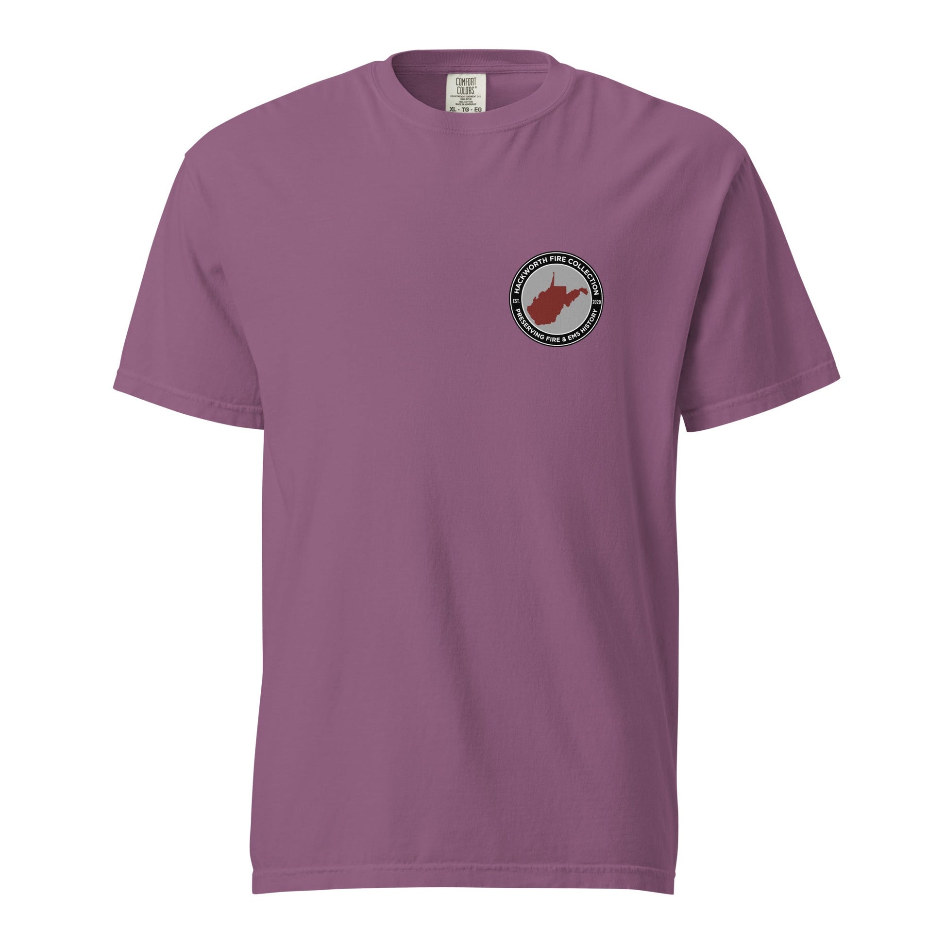 Signature | Comfort Colors T-Shirt | Hackworth Fire Collection | Badge Logo