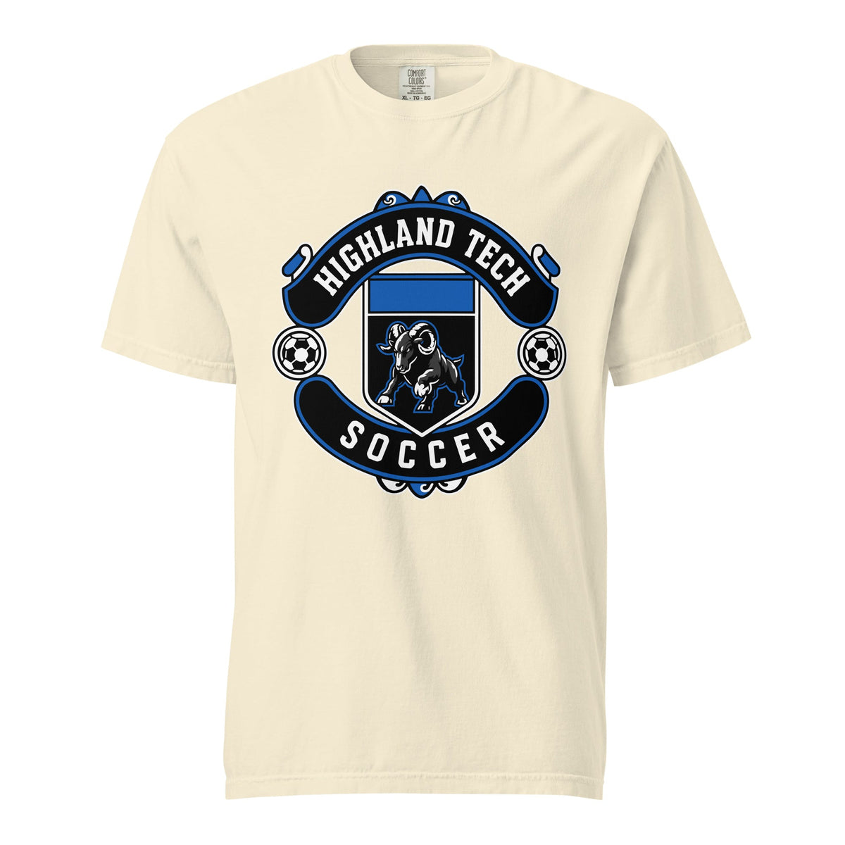 Signature | Comfort Colors T-Shirt | Highland Soccer | Emblem Logo