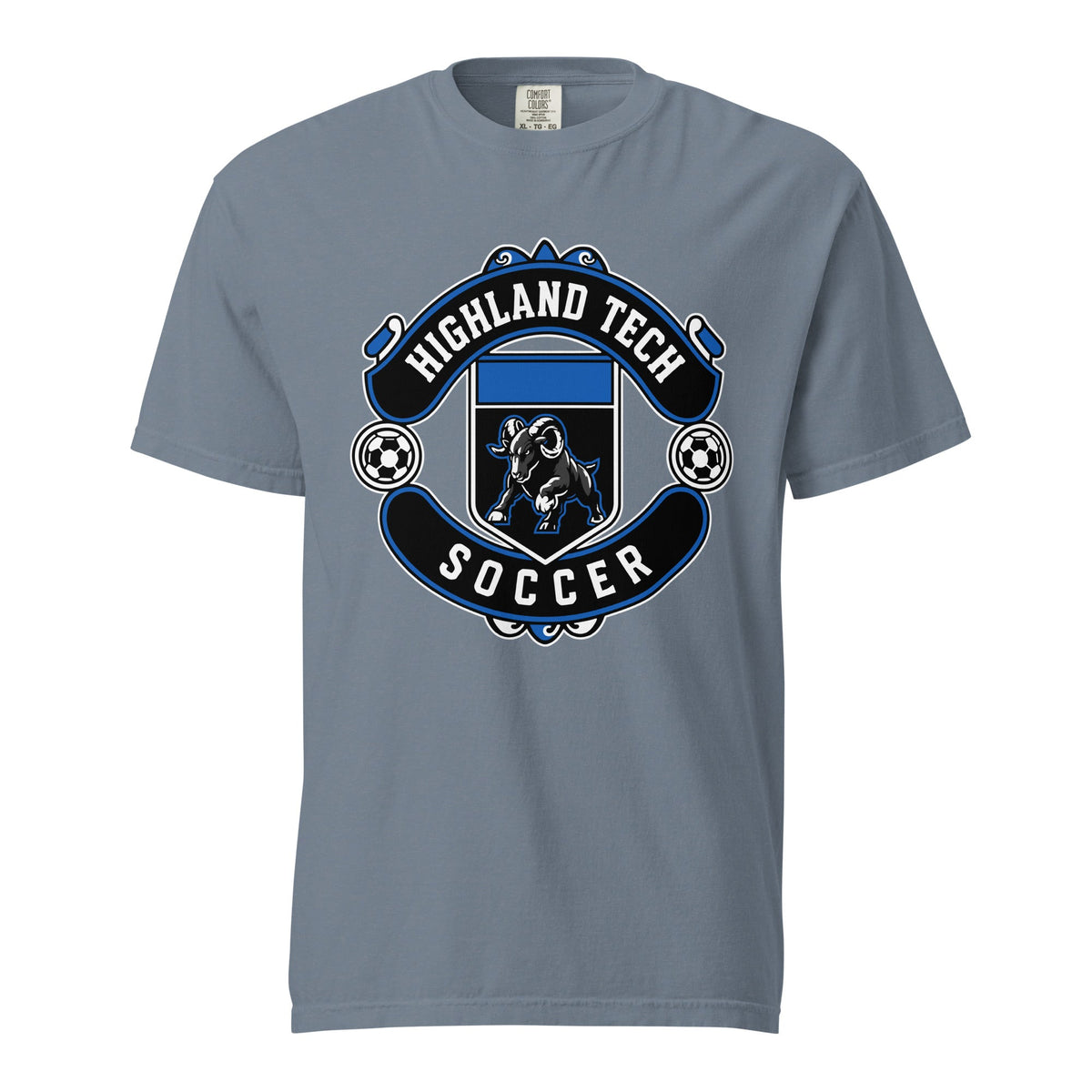 Signature | Comfort Colors T-Shirt | Highland Soccer | Emblem Logo
