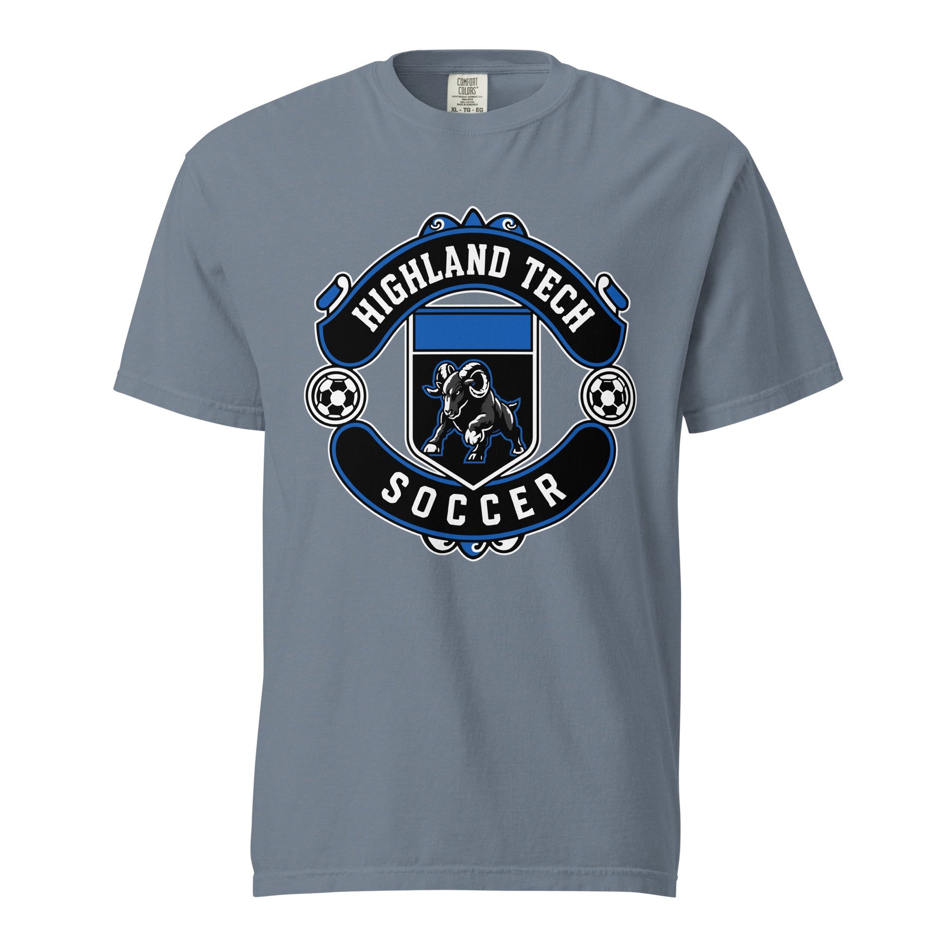 Signature | Comfort Colors T-Shirt | Highland Soccer | Emblem Logo