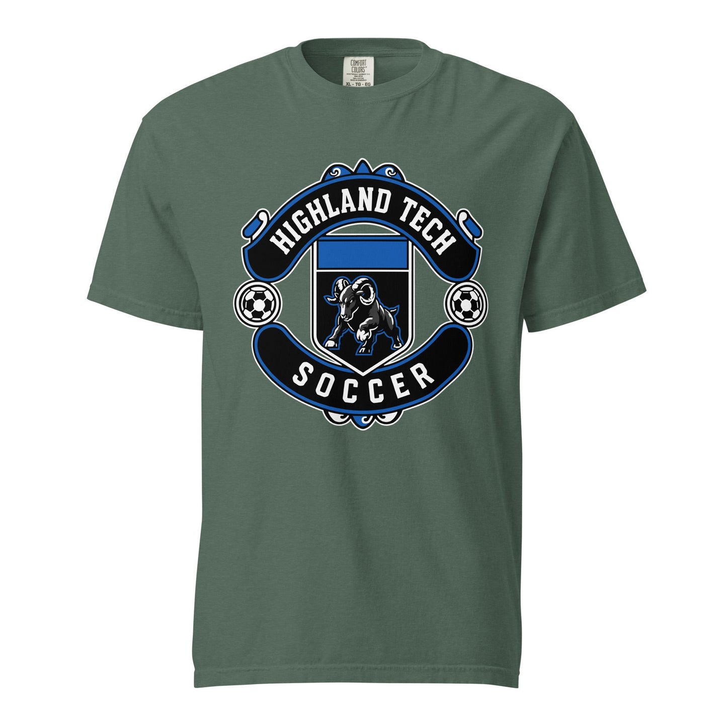 Signature | Comfort Colors T-Shirt | Highland Soccer | Emblem Logo