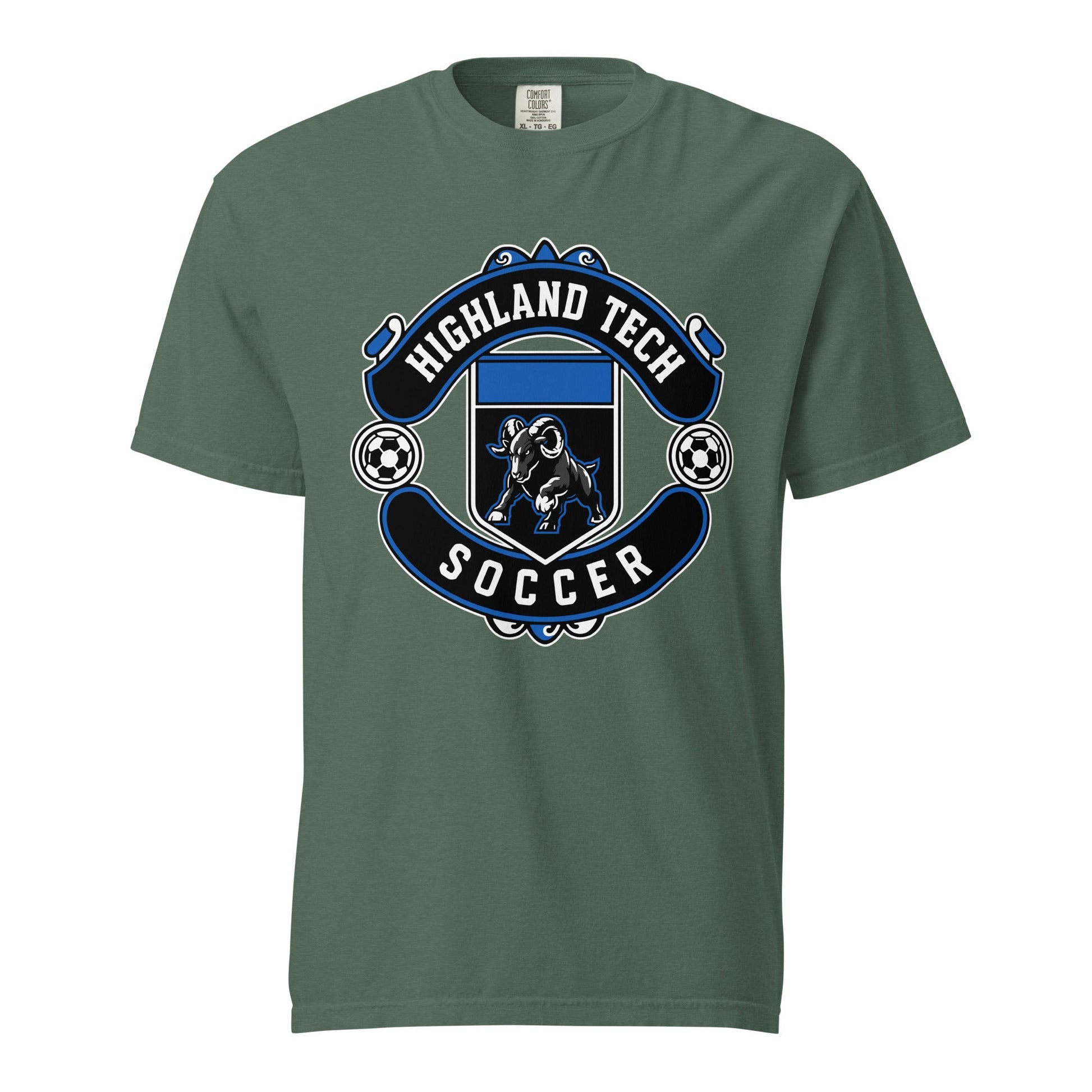 Signature | Comfort Colors T-Shirt | Highland Soccer | Emblem Logo