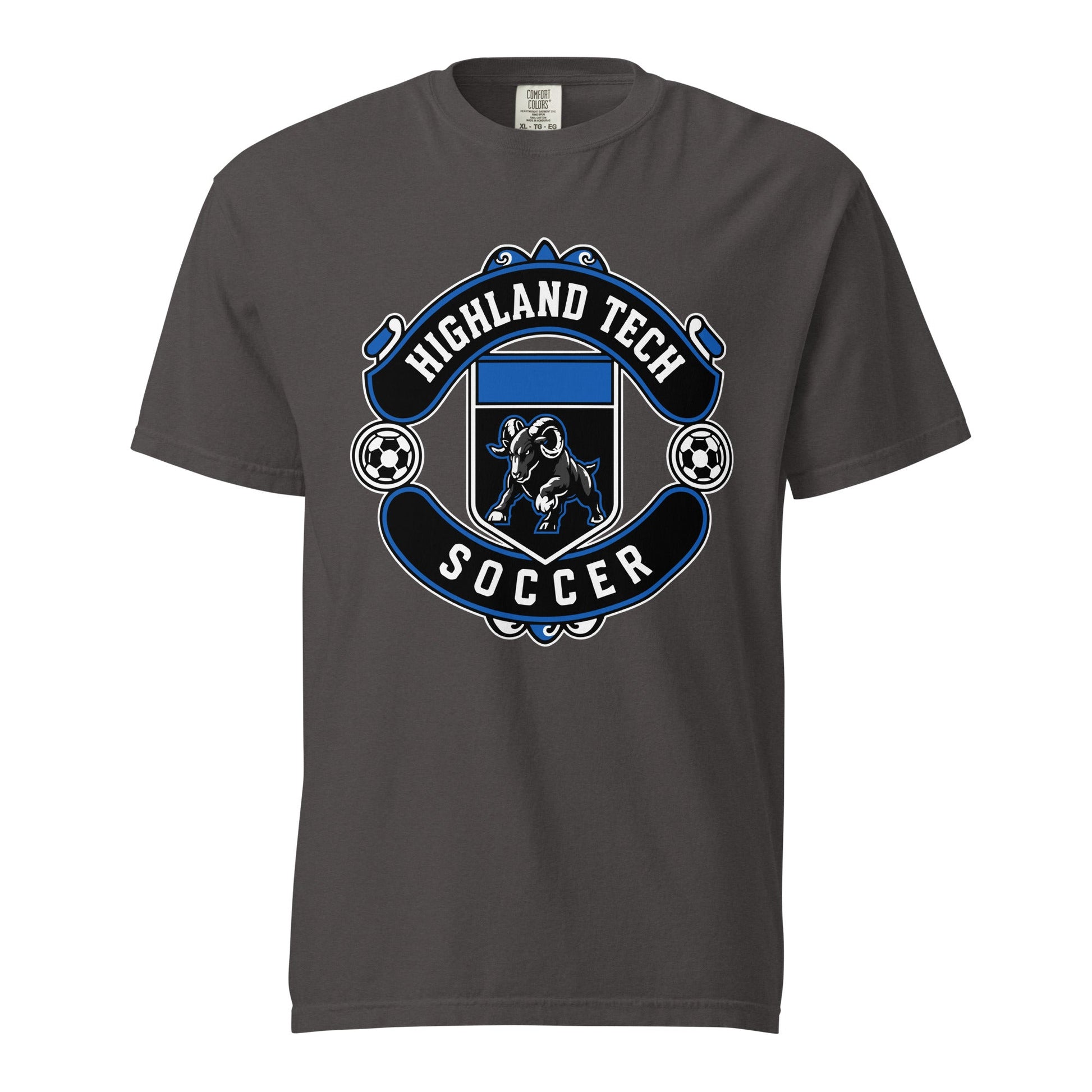 Signature | Comfort Colors T-Shirt | Highland Soccer | Emblem Logo