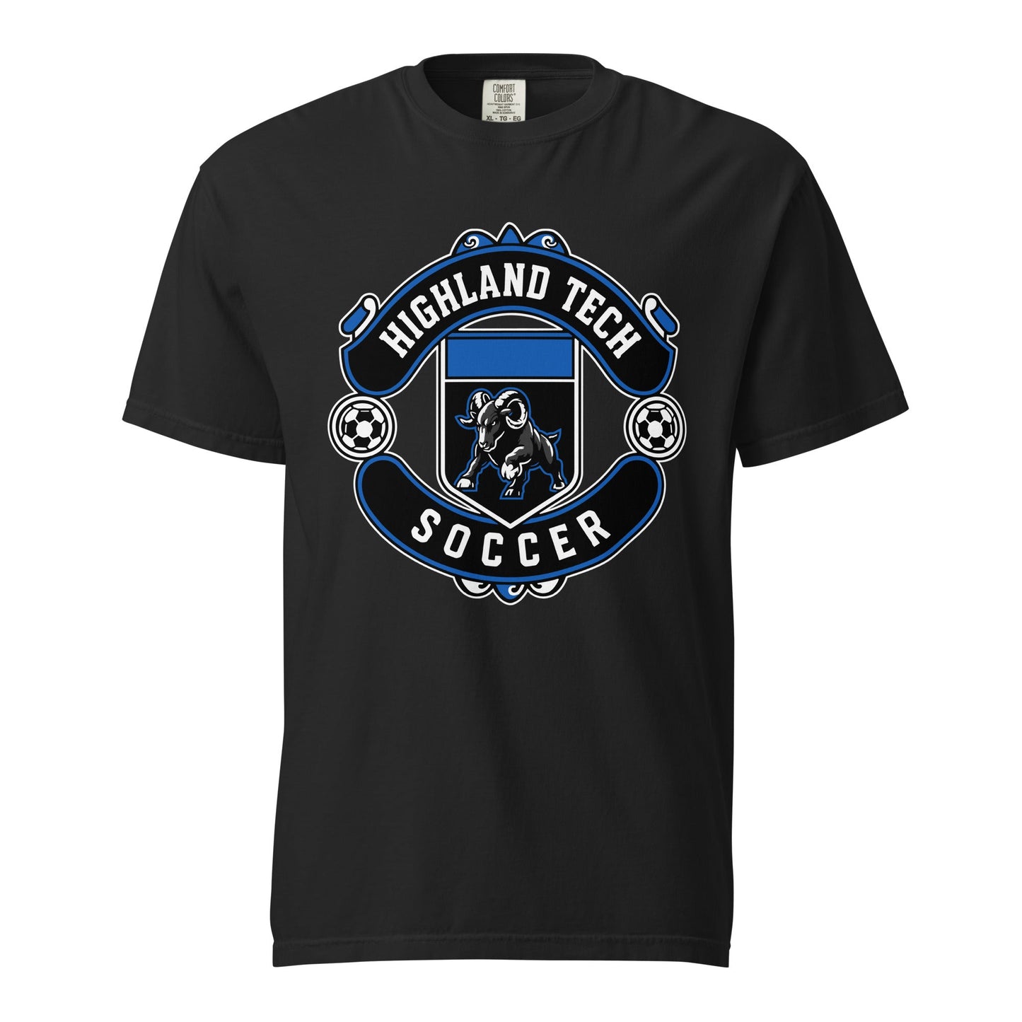 Signature | Comfort Colors T-Shirt | Highland Soccer | Emblem Logo