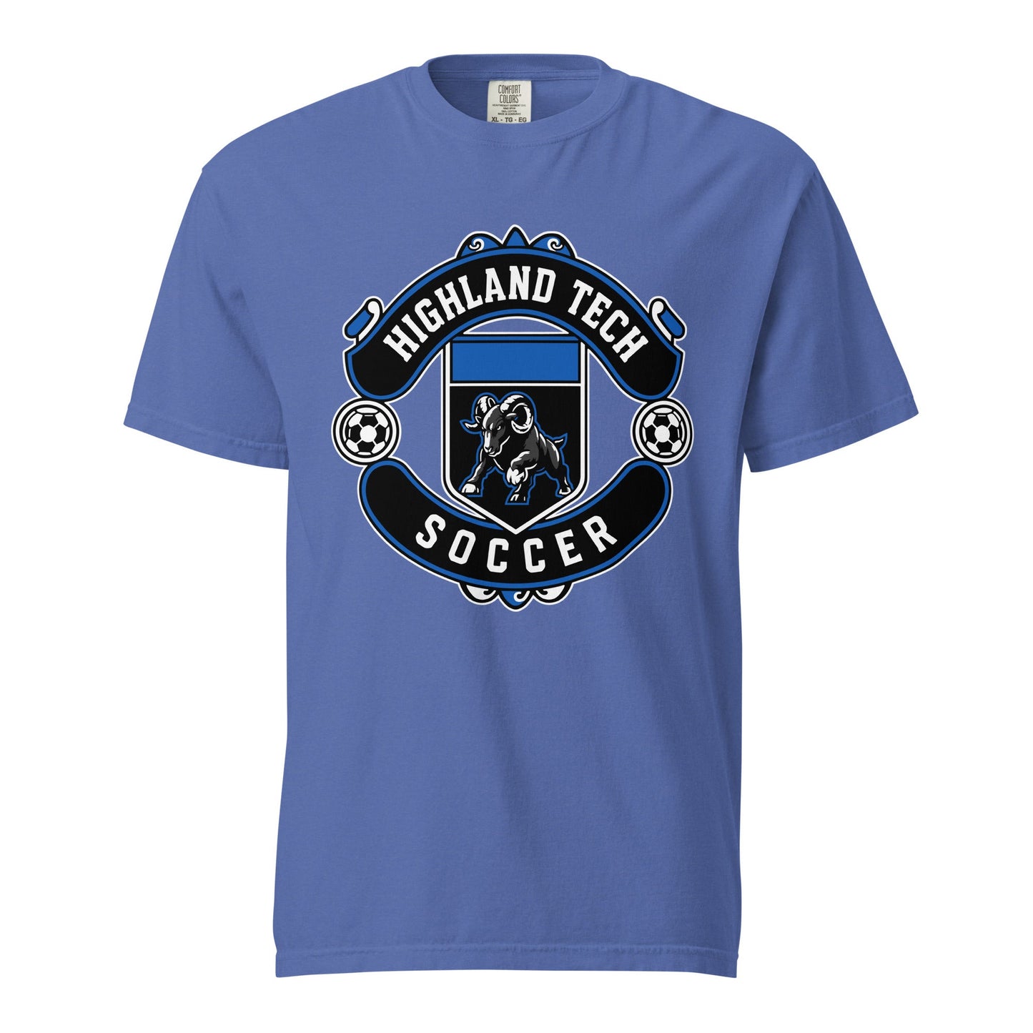Signature | Comfort Colors T-Shirt | Highland Soccer | Emblem Logo