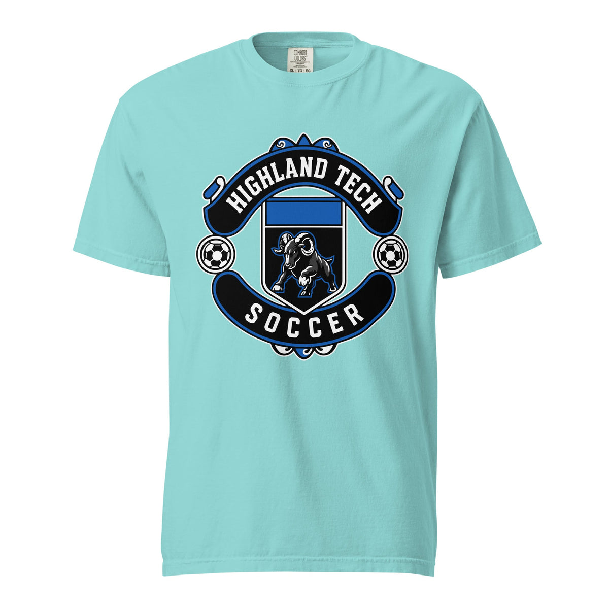 Signature | Comfort Colors T-Shirt | Highland Soccer | Emblem Logo