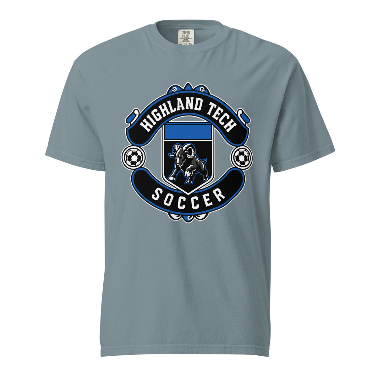 Signature | Comfort Colors T-Shirt | Highland Soccer | Emblem Logo