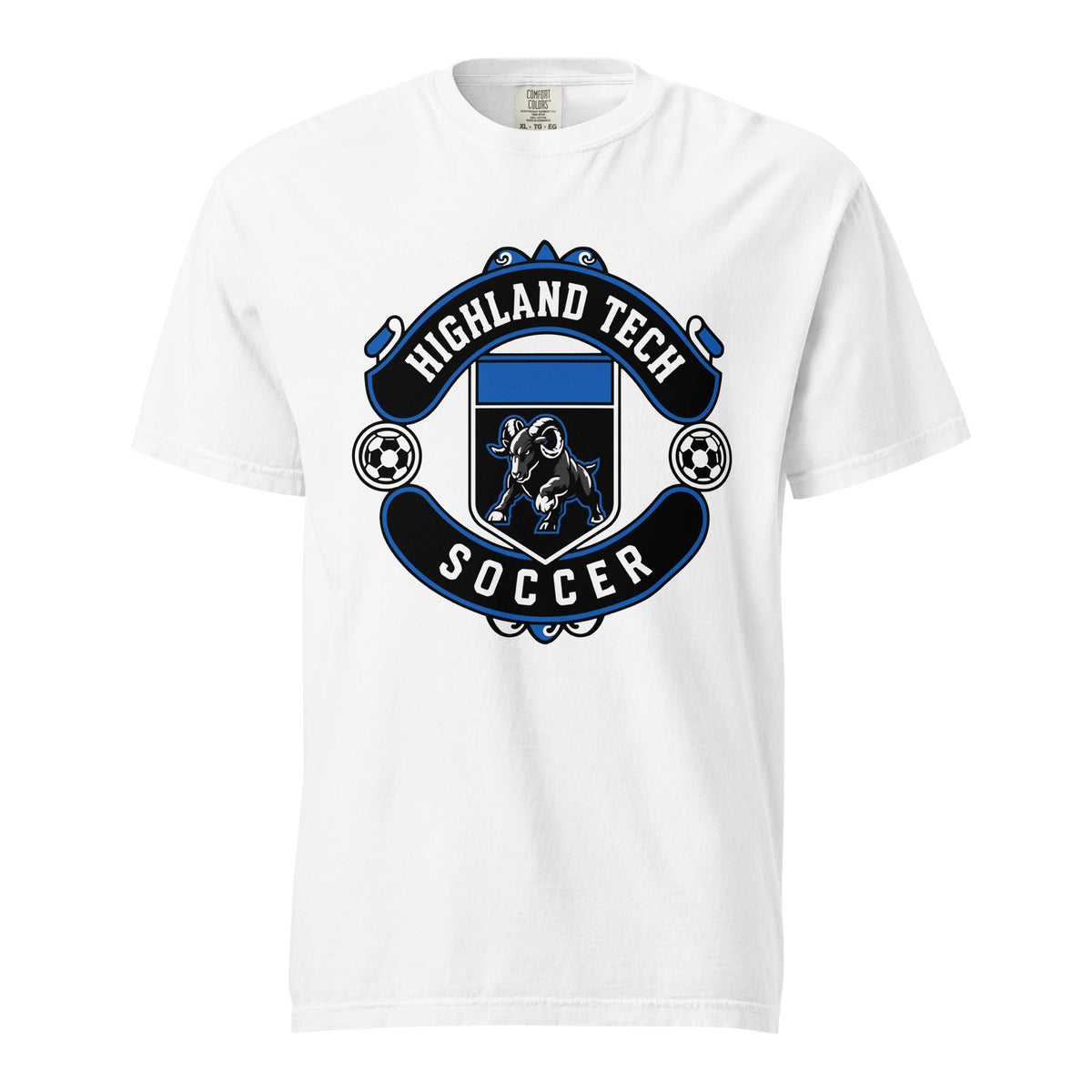 Signature | Comfort Colors T-Shirt | Highland Soccer | Emblem Logo