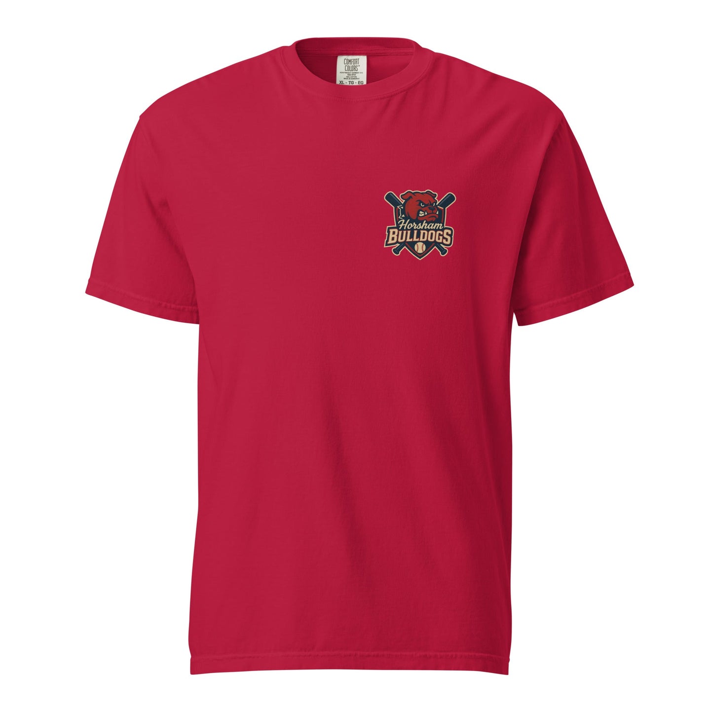 Signature | Comfort Colors T-Shirt | Horsham Travel Baseball | Bulldog Pocket Logo