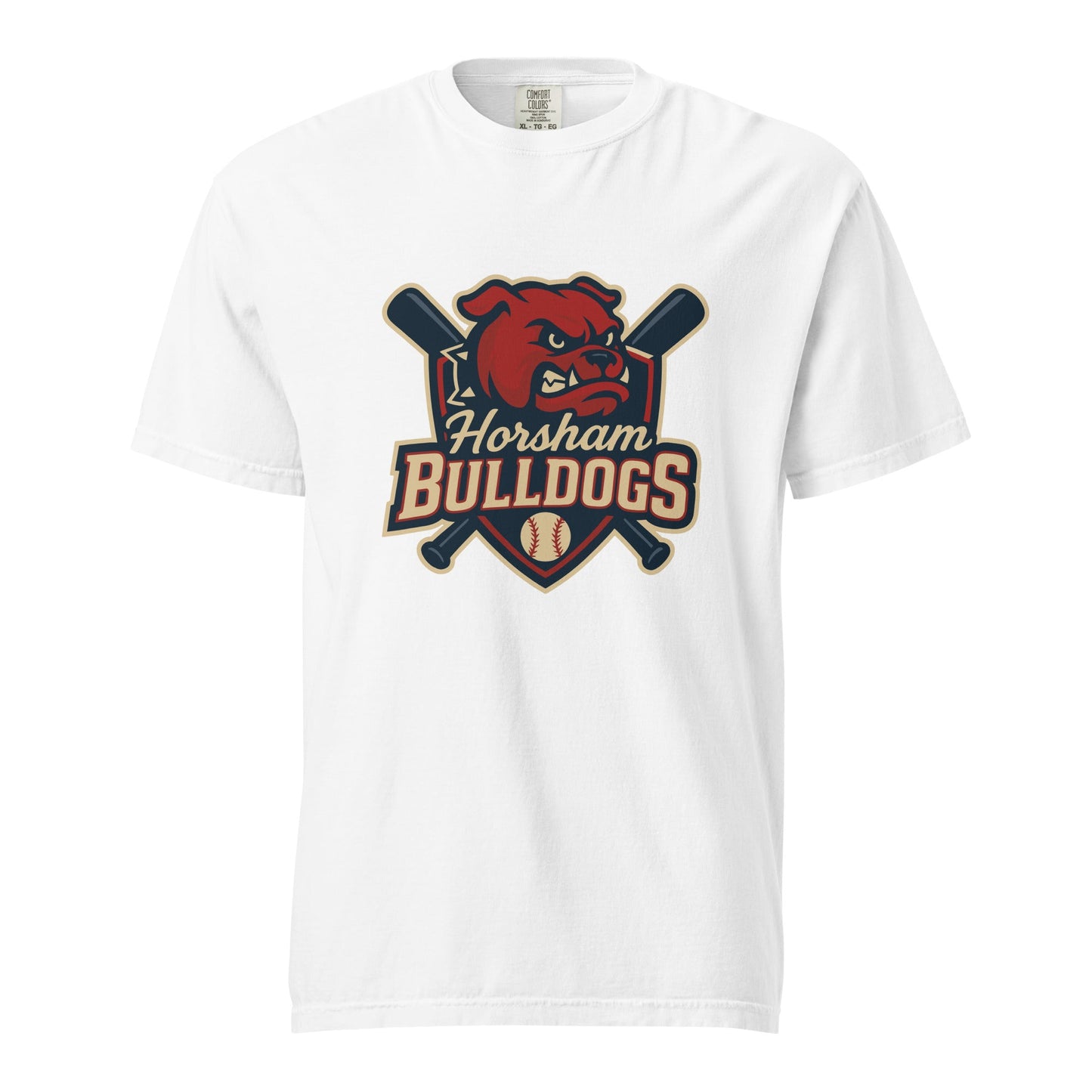 Signature | Comfort Colors T-Shirt | Horsham Travel Baseball | Bulldogs Logo