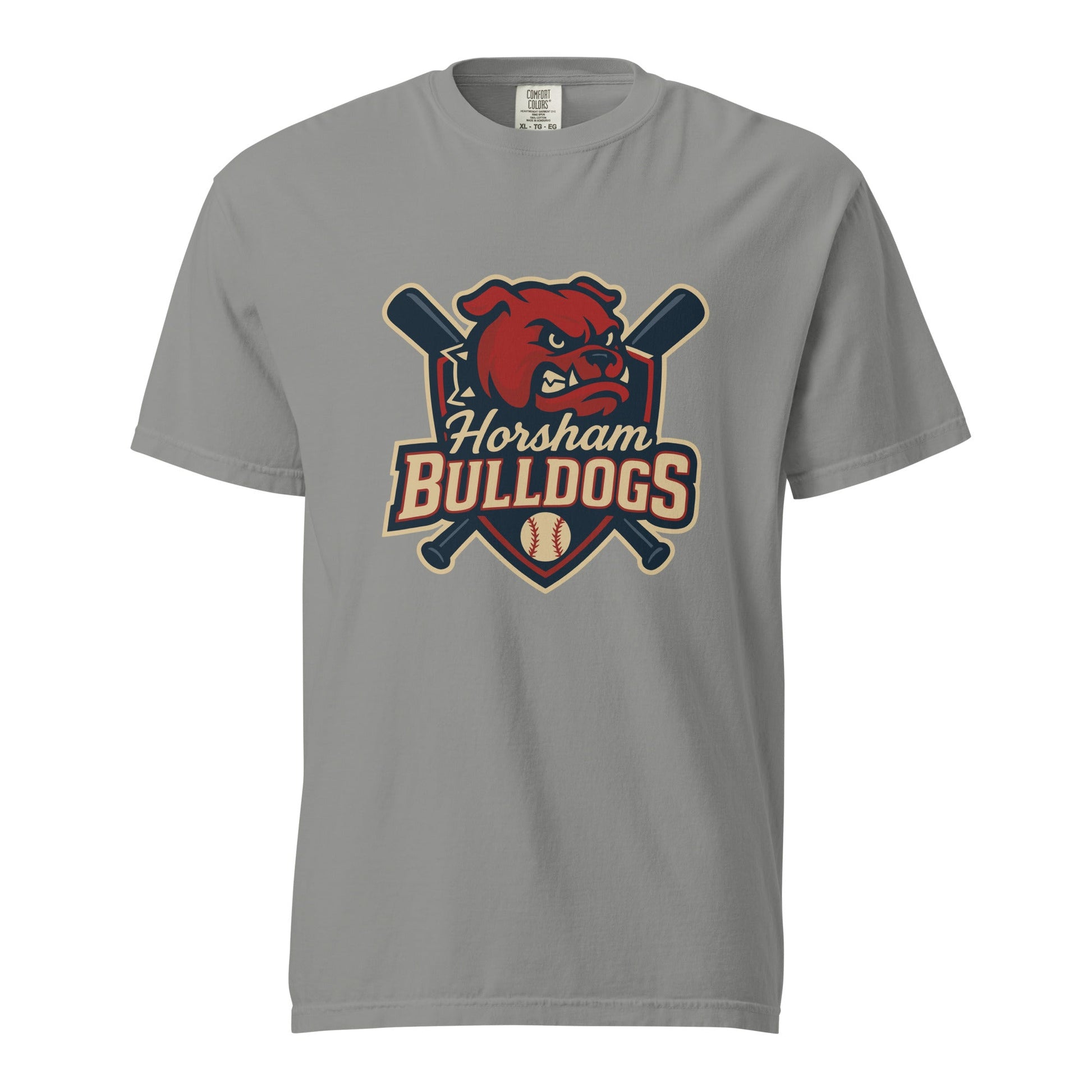 Signature | Comfort Colors T-Shirt | Horsham Travel Baseball | Bulldogs Logo