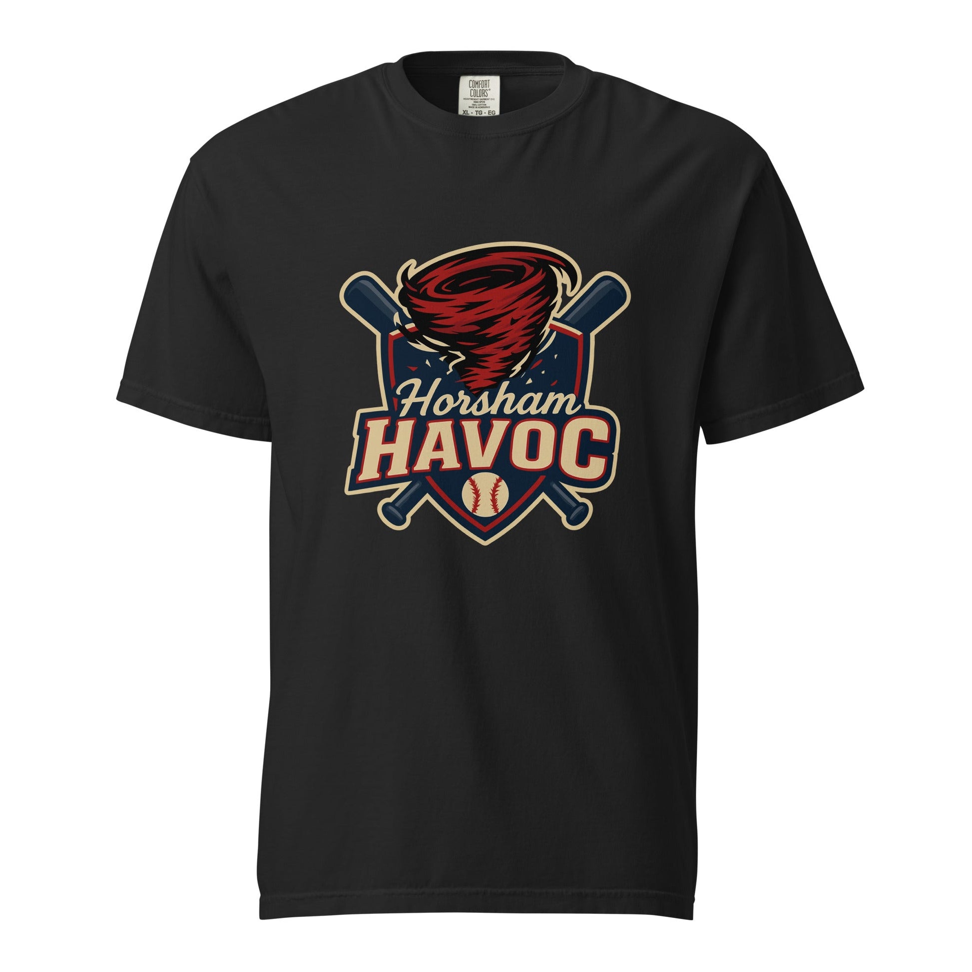 Signature | Comfort Colors T-Shirt | Horsham Travel Baseball | Havoc Logo