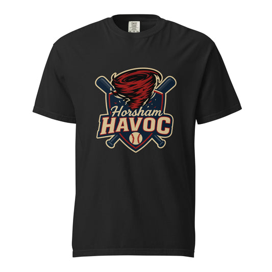 Signature | Comfort Colors T-Shirt | Horsham Travel Baseball | Havoc Logo