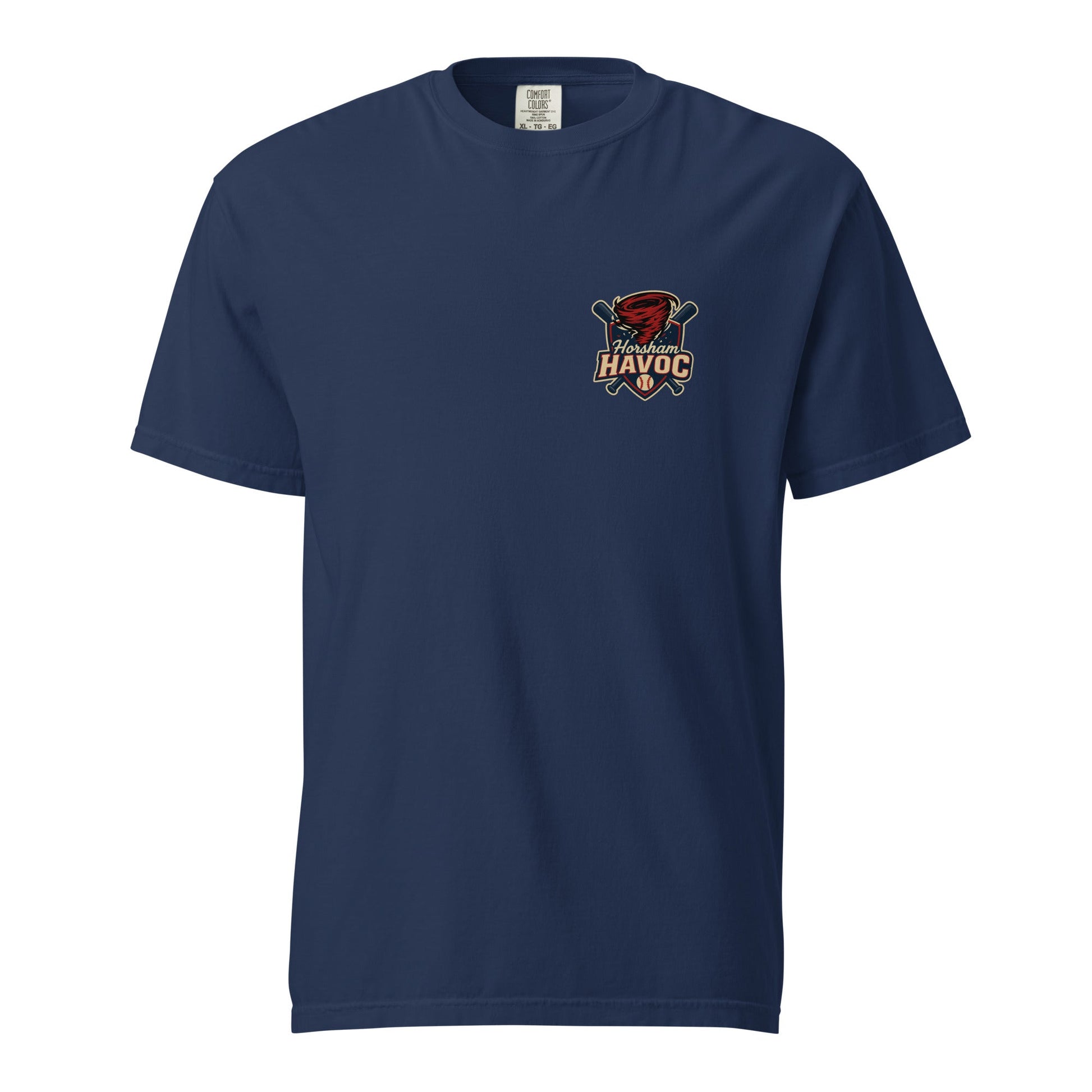 Signature | Comfort Colors T-Shirt | Horsham Travel Baseball | Havoc Pocket Logo