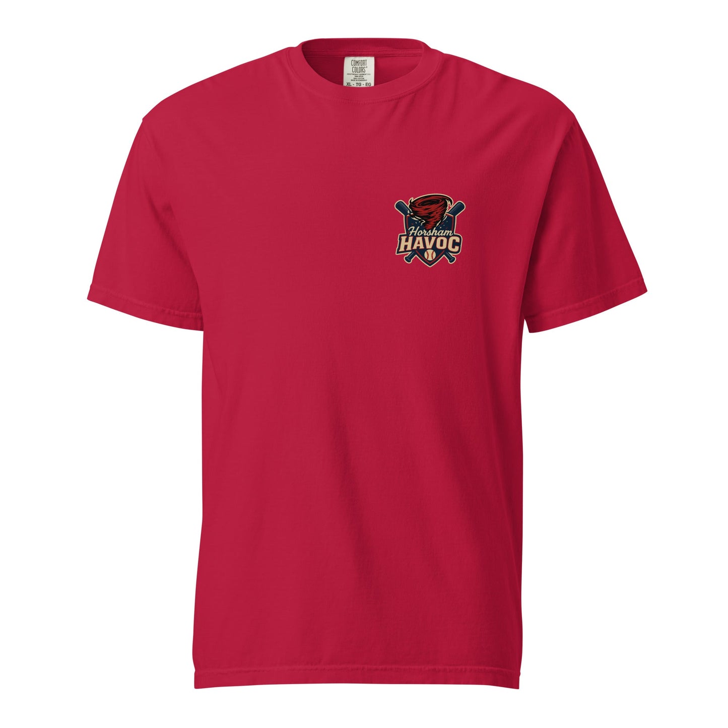 Signature | Comfort Colors T-Shirt | Horsham Travel Baseball | Havoc Pocket Logo