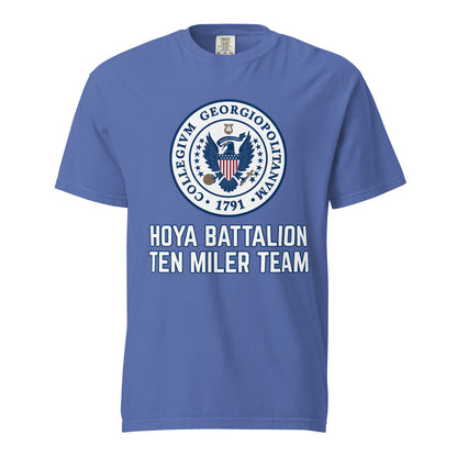 Signature | Comfort Colors T-Shirt | Hoya battalion Ten Miler | Badge Logo