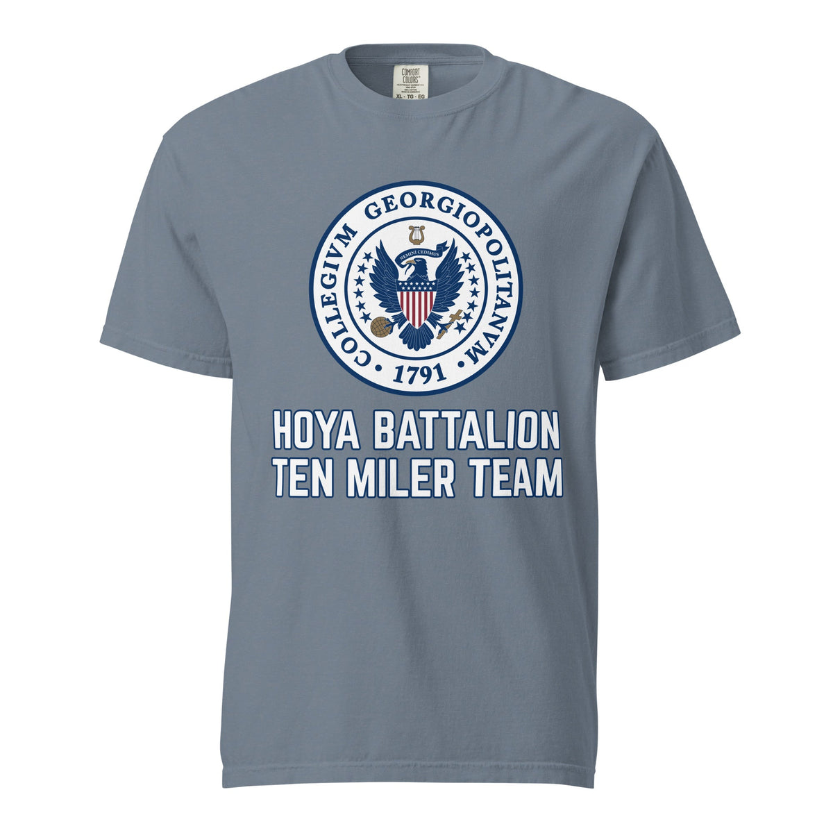 Signature | Comfort Colors T-Shirt | Hoya battalion Ten Miler | Badge Logo