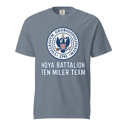 Signature | Comfort Colors T-Shirt | Hoya battalion Ten Miler | Badge Logo