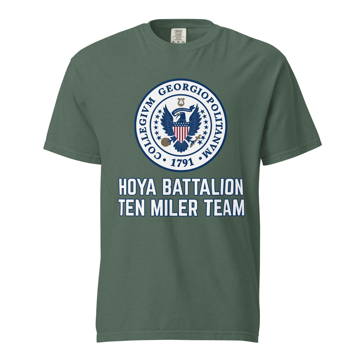 Signature | Comfort Colors T-Shirt | Hoya battalion Ten Miler | Badge Logo