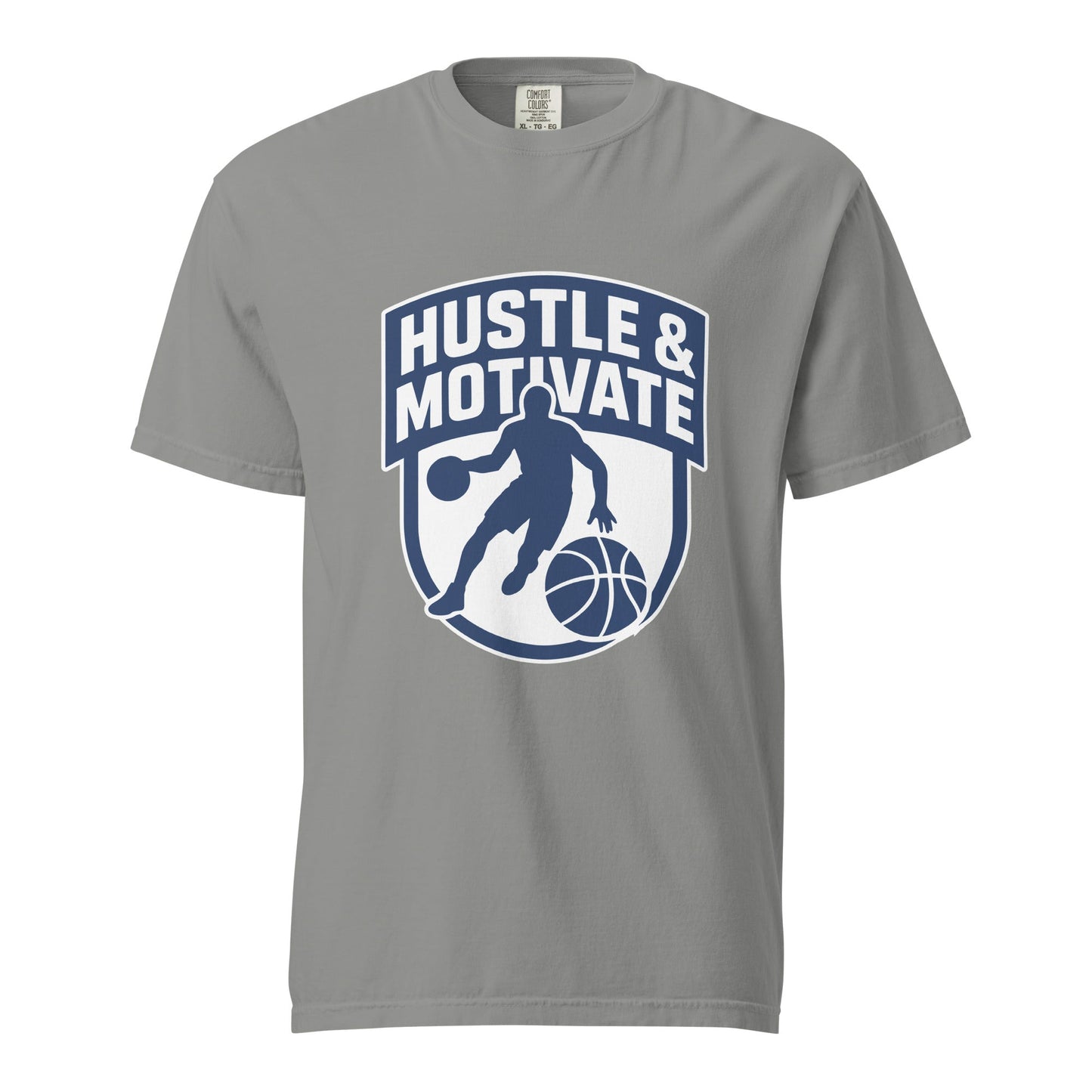 Signature | Comfort Colors T-Shirt | Hustle and Motivate Basketball