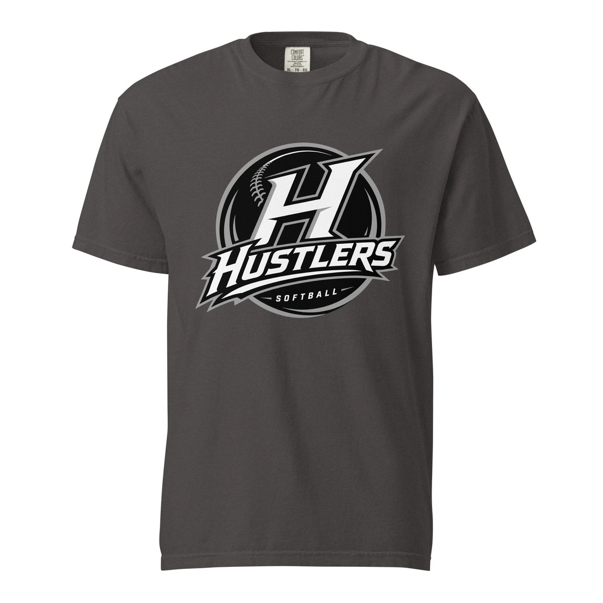Signature | Comfort Colors T-Shirt | Hustlers Softball | Crest Logo