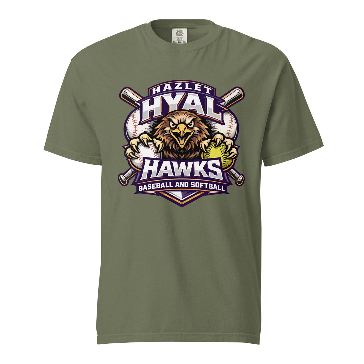 Signature | Comfort Colors T-Shirt | HYAL Hawks | Emblem Logo