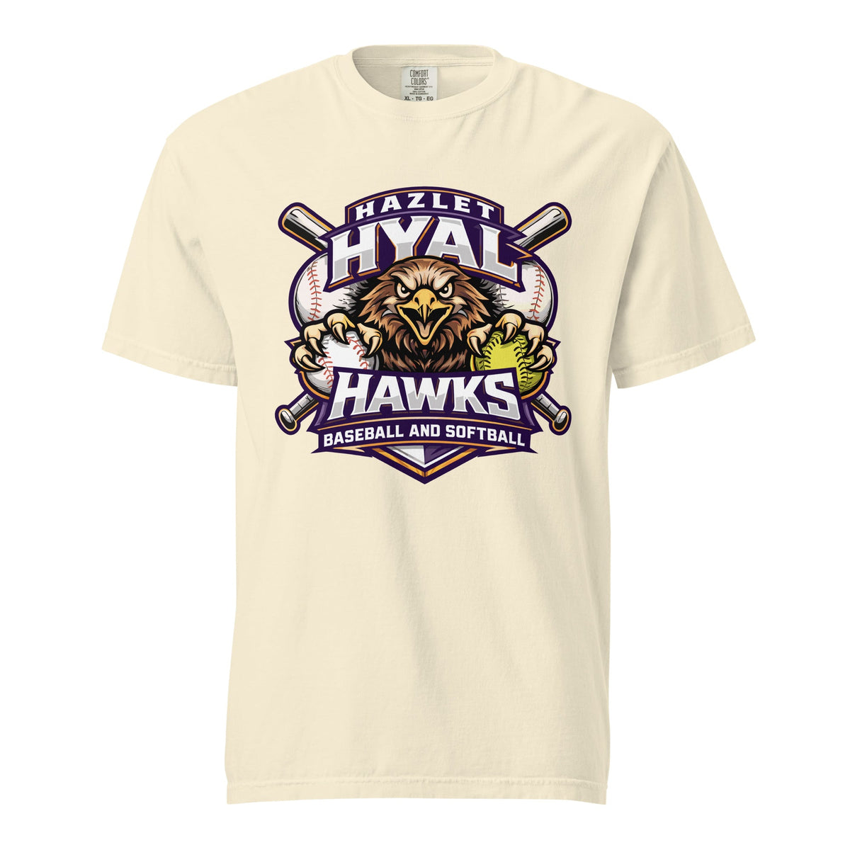 Signature | Comfort Colors T-Shirt | HYAL Hawks | Emblem Logo