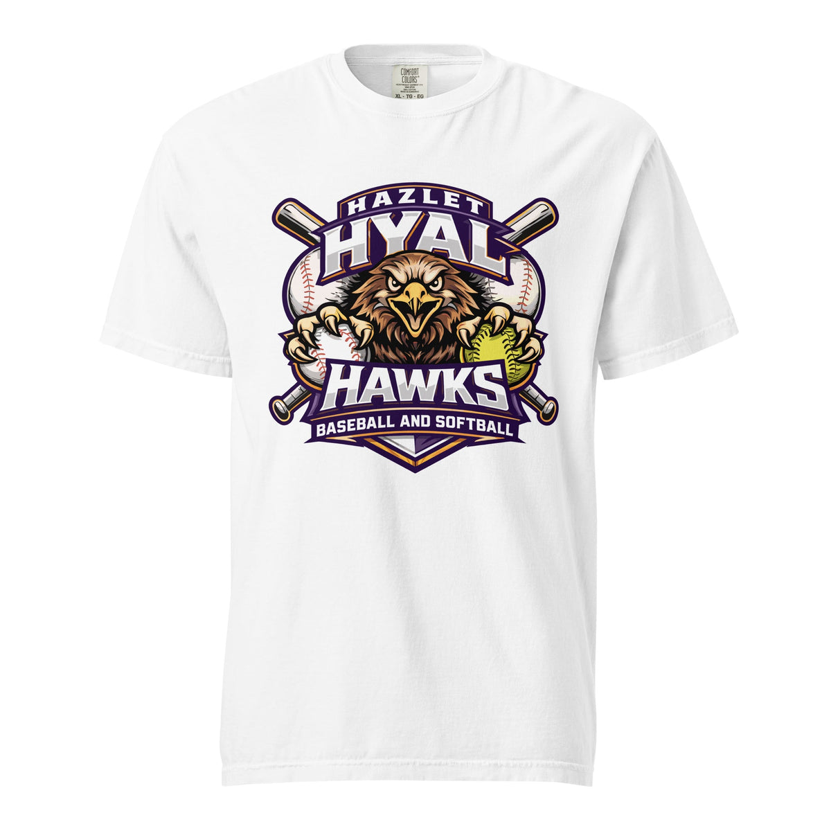 Signature | Comfort Colors T-Shirt | HYAL Hawks | Emblem Logo